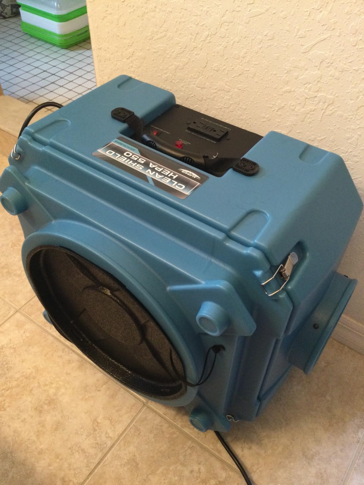 ALORAIR Air Scrubber with 3 Stage Filtration, Clean Shield Hepa 550, Blue | Stackable Negative Air Machine for Commercial, Heavy Duty Air Cleaner with MERV-10 Filter, HEPA Activated Carbon Filter customer photo 1