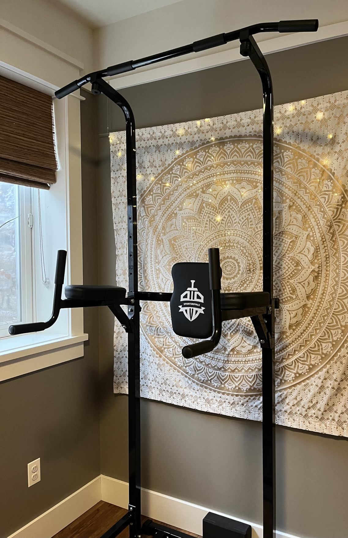 SPORTSROYALS Free Standing Pull Up Bar, Power Tower for Home Gym Training customer photo 2