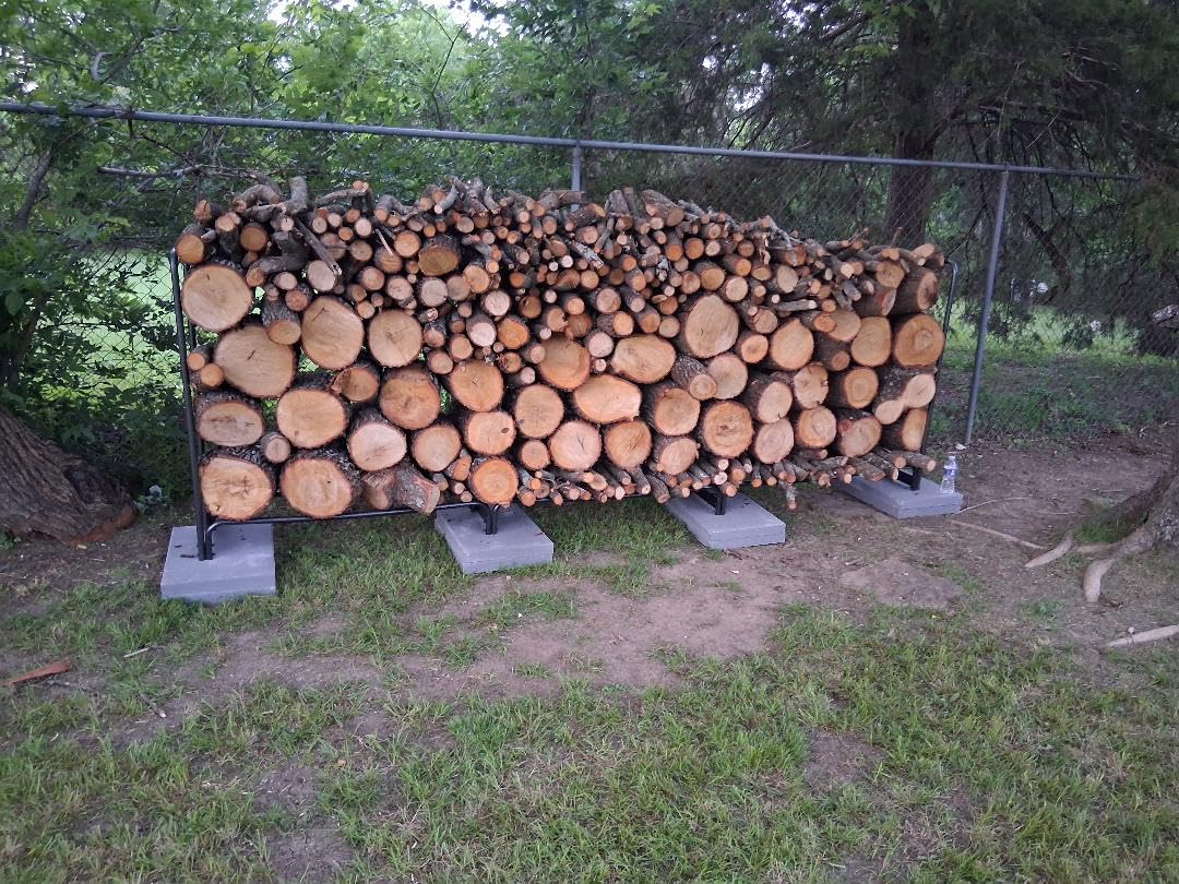 VIVOHOME 8ft Heavy Duty Indoor Outdoor Firewood Storage Log Rack with Cover Combo Set Black customer photo 1