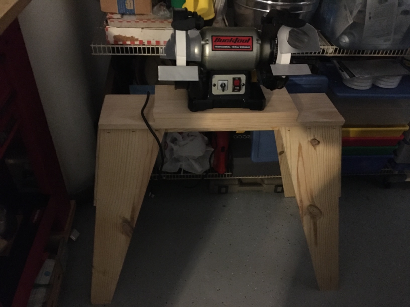 BUCKTOOL 8 Dual Speed Bench Grinder Buffer Combo with Cast Iron Base customer photo 1