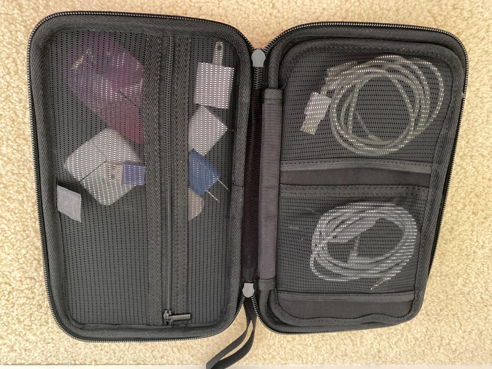 ProCase Large Hard Travel Electronic Organizer Case for MacBook Power Adapter Chargers Cables Tech Organizer Hard Drive USB Flash Disk SD Card Portable Electronics Accessories Bag - Black customer photo 1