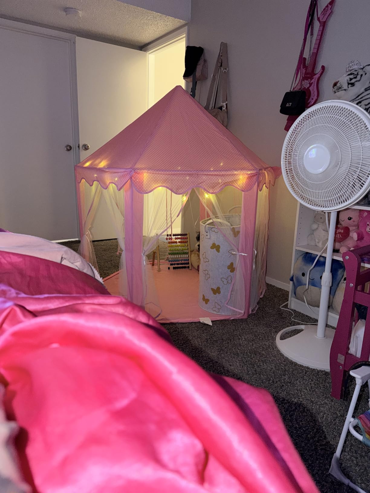 ORIAN Princess Tent for Girls, Kids Pink Play Tent, Ages 2-7, 55