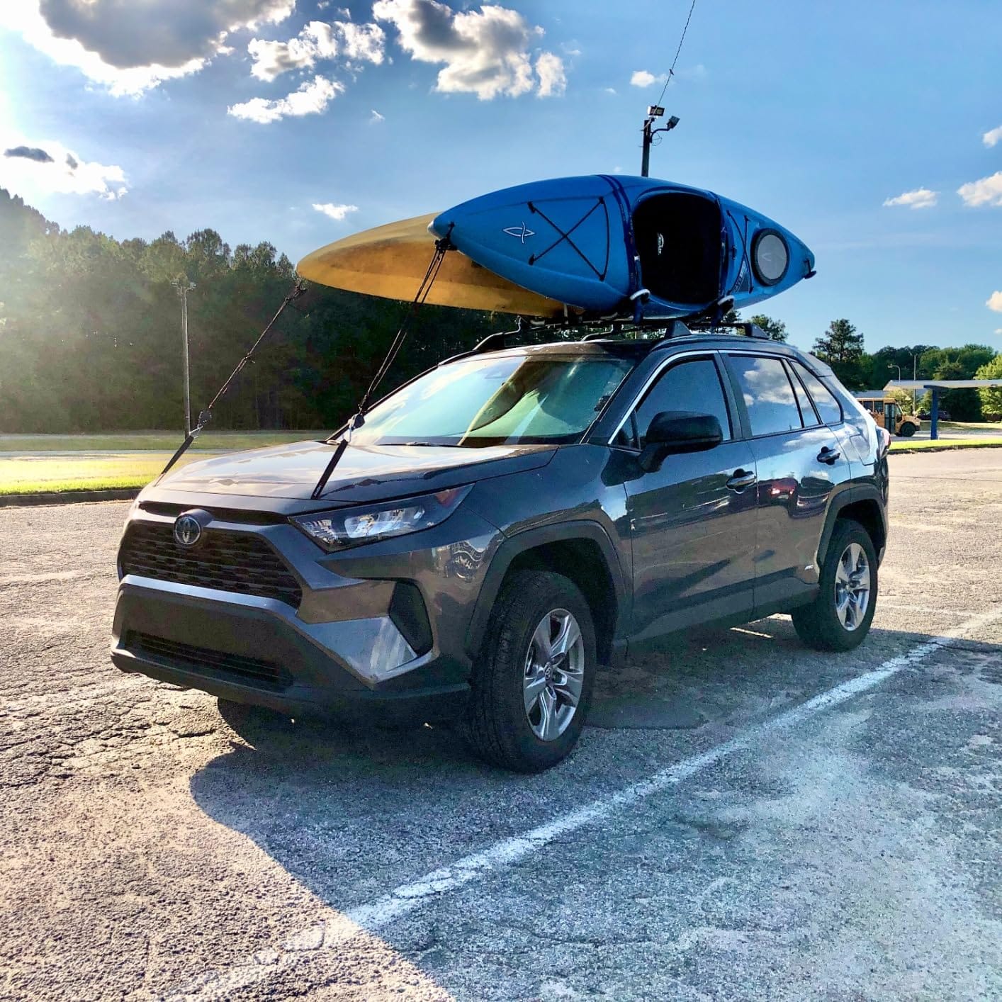 IKURAM R Aluminum Kayak Roof Rack Folding J-Style Universal 3-in-1 | Multifunction for Canoe, SUP, Kayaks, Surfboard, Rooftop Mount, For SUV, Car and Truck Crossbars customer photo 1