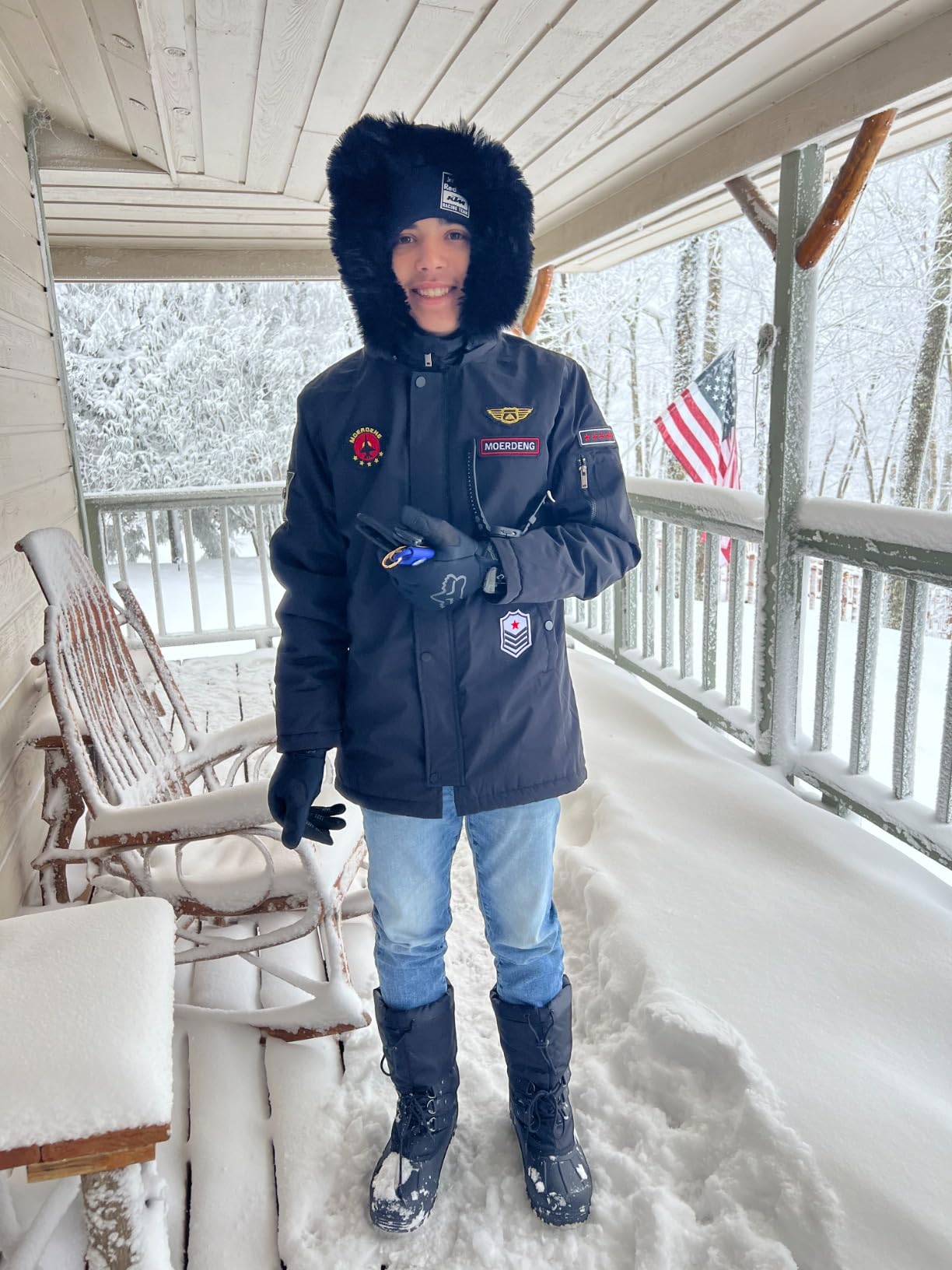 NORTIV 8 Men's Waterproof Winter Snow Boots Insulated | Fur Liner Lightweight Outdoor Tall Boots QUEBEC-M customer photo 2