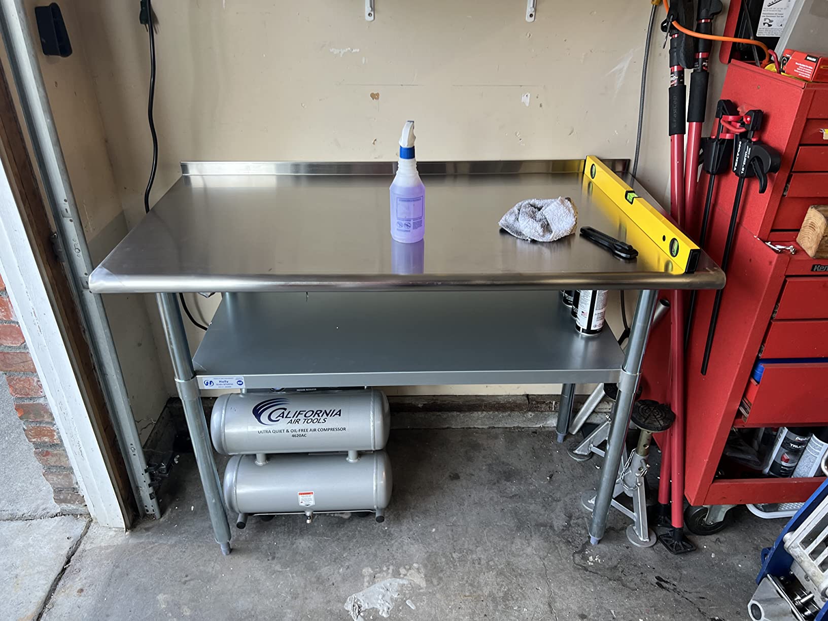 Hally Stainless Steel Table for Prep & Work 24x60 with Backsplash NSF customer photo 2