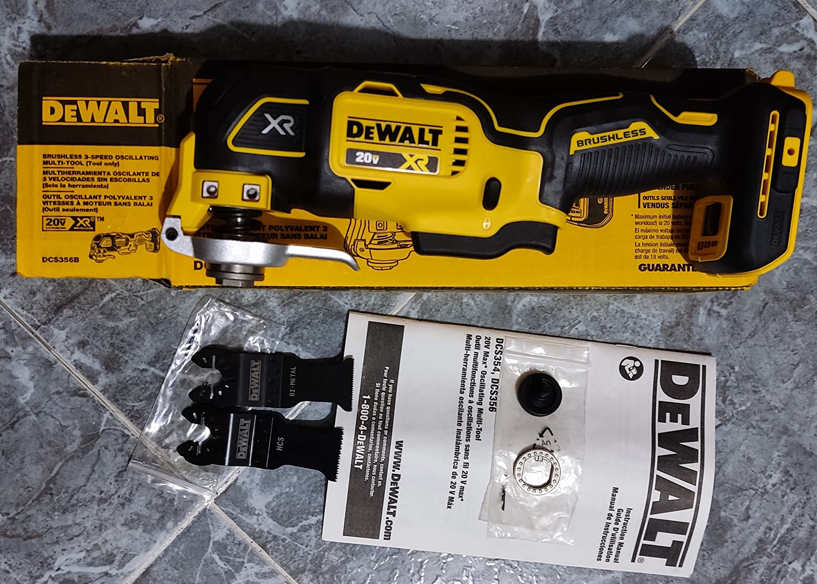 DEWALT 20V MAX XR Oscillating Multi-Tool Cordless, Variable Speed Brushless Motor Multitool with LED Light, Extended Runtime, Includes Two Wood Cutting Blades, Tool Only (DCS356B) customer photo 2