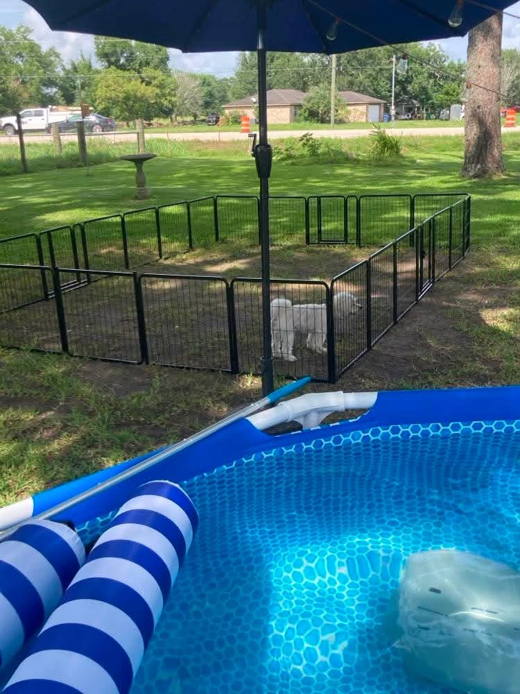 Yaheetech Dog Playpen Outdoor 40in 16-Panel Metal Fence for Yard RV Camping | Heavy-duty Rustproof Frame with Secure Latch Door, Tool-free Assembly, Foldable Storage, Ideal for Medium to Large Dog Breeds customer photo 2