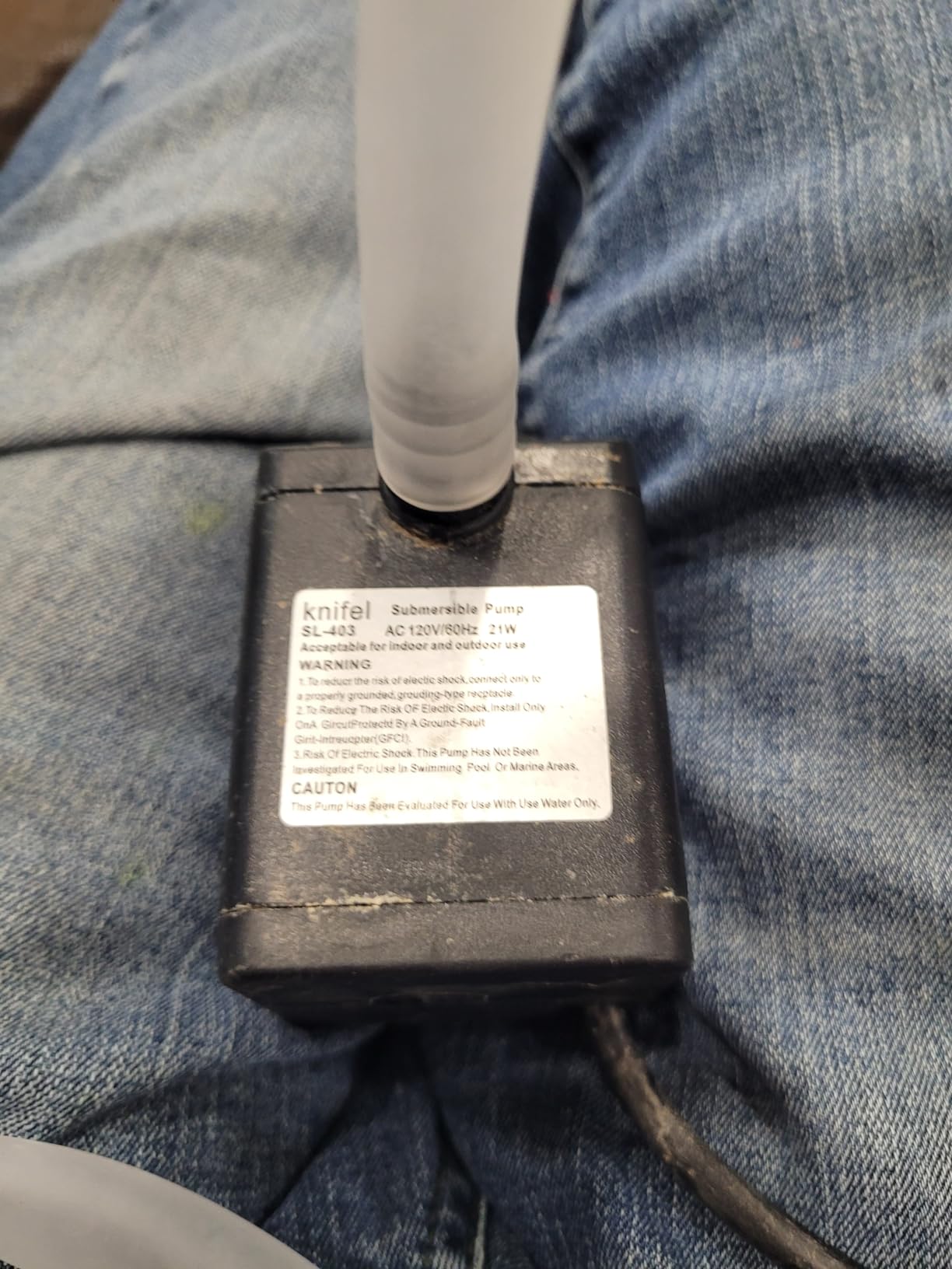 PULACO 400GPH Submersible Pump with 5 ft Tubing customer photo 1