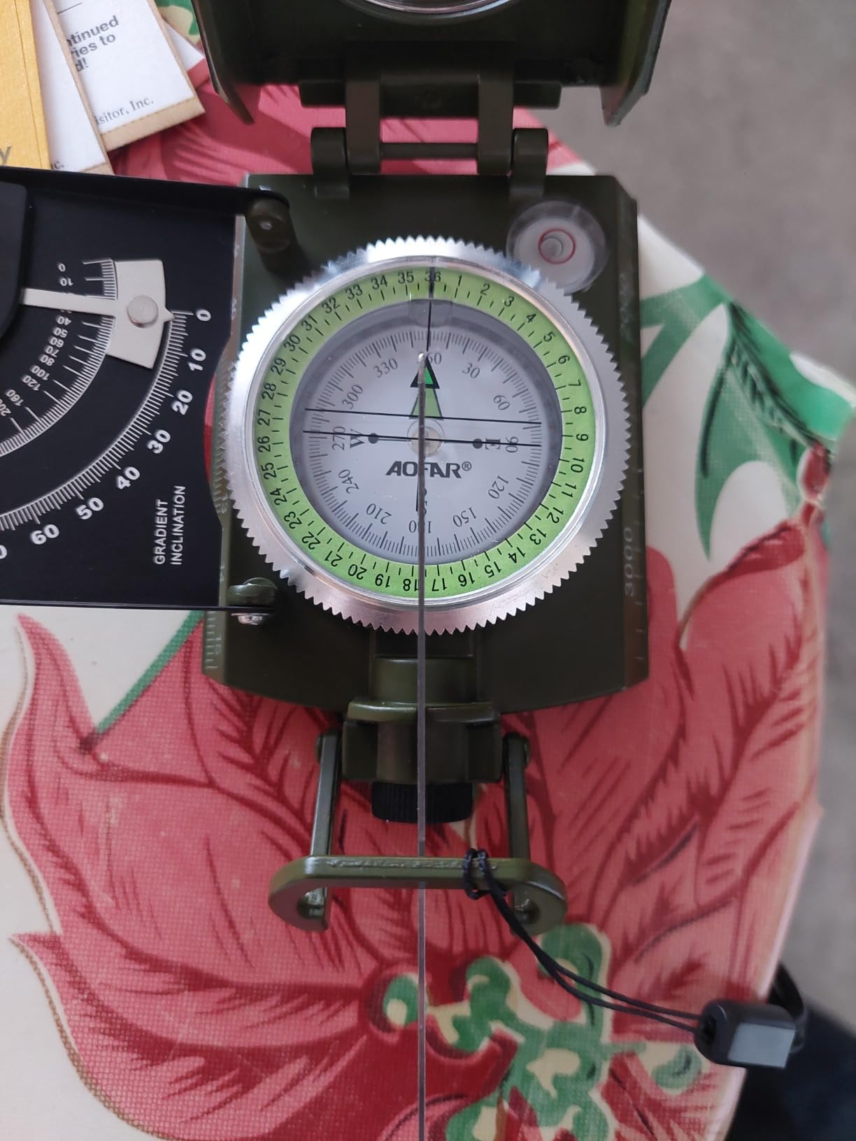AOFAR AF-4074 Military Compass for Hiking, Lensatic Sighting Waterproof, Durable, Inclinometer for Camping, Boy Scout, Geology Activities Boating customer photo 2