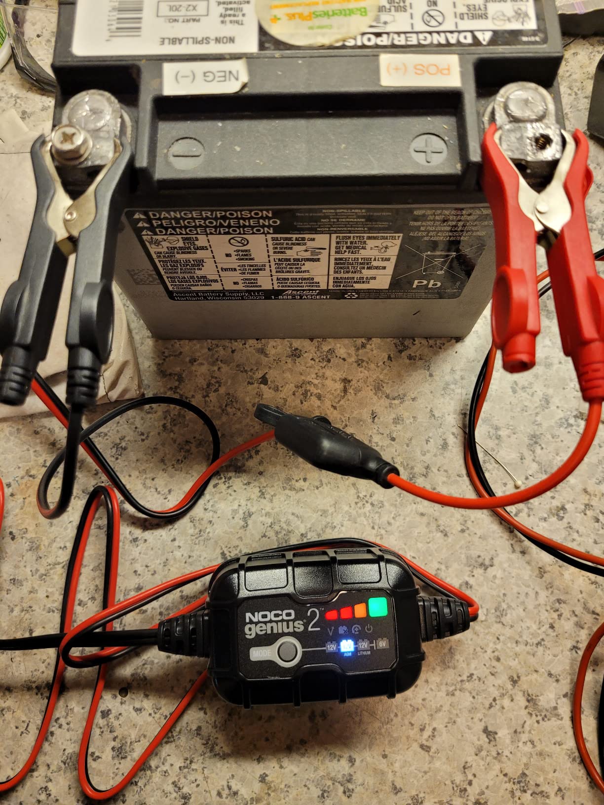 NOCO GENIUS2 2A 6/12V Smart Battery Charger, Trickle Charger & Maintainer | Overcharge Protection, Desulfator, Temperature Compensation, Force Mode, For Lead-Acid (Wet, Gel, AGM) & Lithium (LiFePO4) customer photo 1