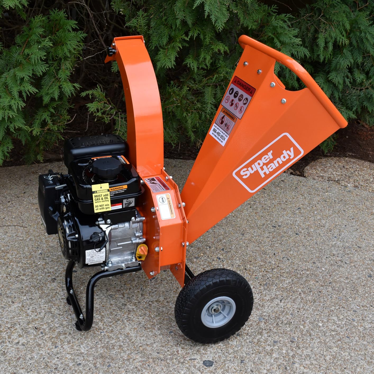 SuperHandy Mini Wood Chipper Shredder Mulcher Heavy Duty 7HP Compact Design 3