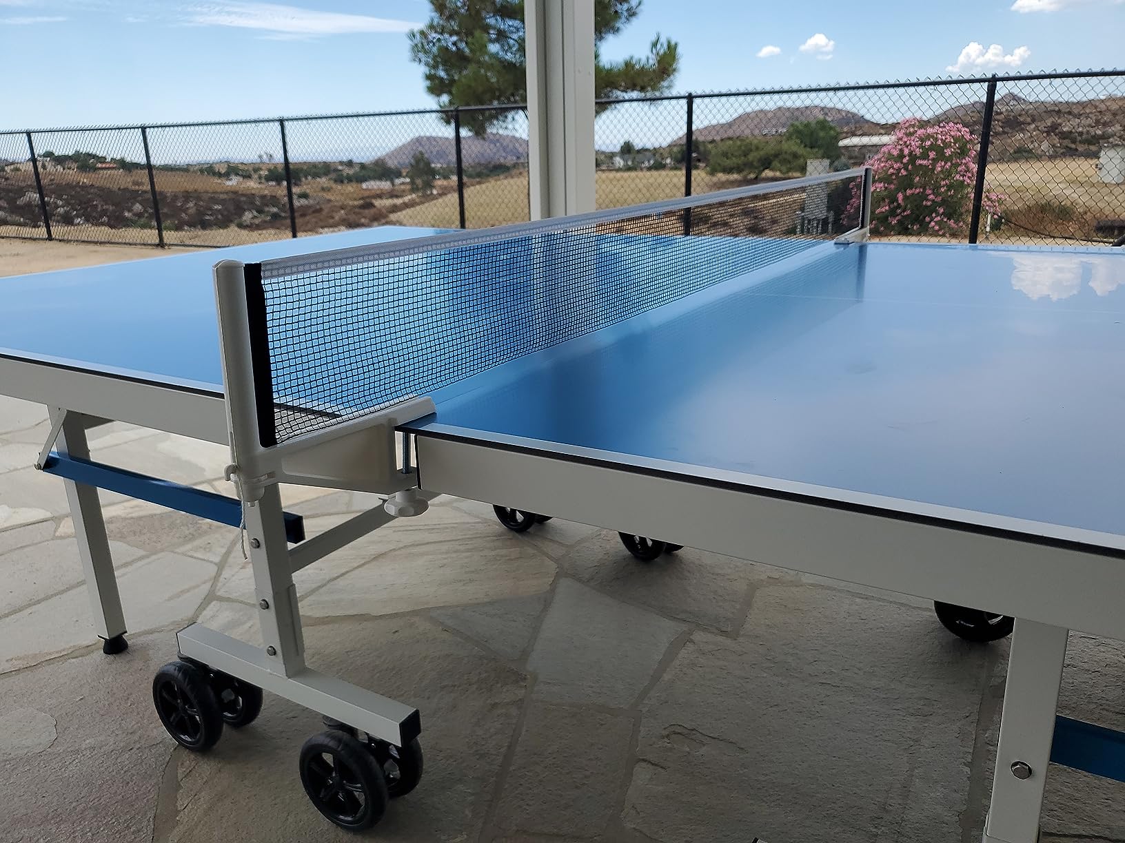 STIGA Outdoor Table Tennis Table - All-Weather Waterproof Aluminum Ping Pong Table with Net & Post, QuickPlay Assembly, 108