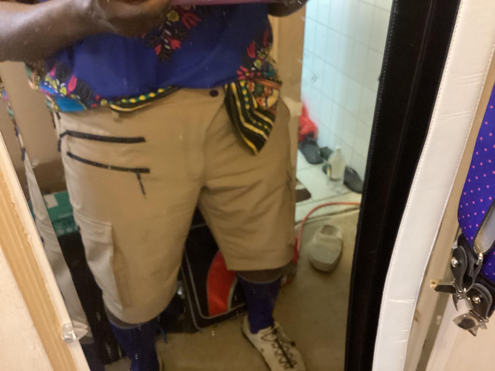 Hiauspor Men's Mountain Bike Shorts: Stretch Hiking Cargo Shorts customer photo 2