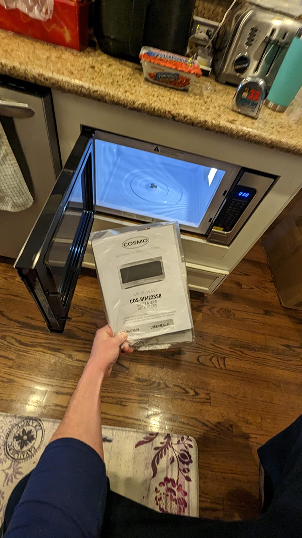 Cosmo COS-BIM22SSB 24 in. 2.2 cu. ft. Countertop Microwave Oven, Stainless Steel | 1200W, Automatic Presets, Sensor Cooking, Child Safety Lock, Digital Display, 11 Power Levels customer photo 1