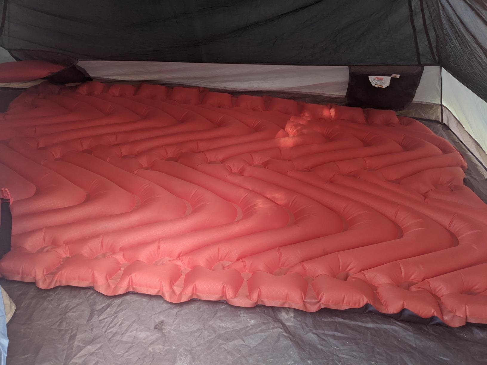 KLYMIT Insulated Static V SUMMIT Double Inflatable Sleeping Pad | Thick, Lightweight, Easy to Inflate, Foldable Air Bed for Camping & Backpacking, Chartreuse customer photo 1