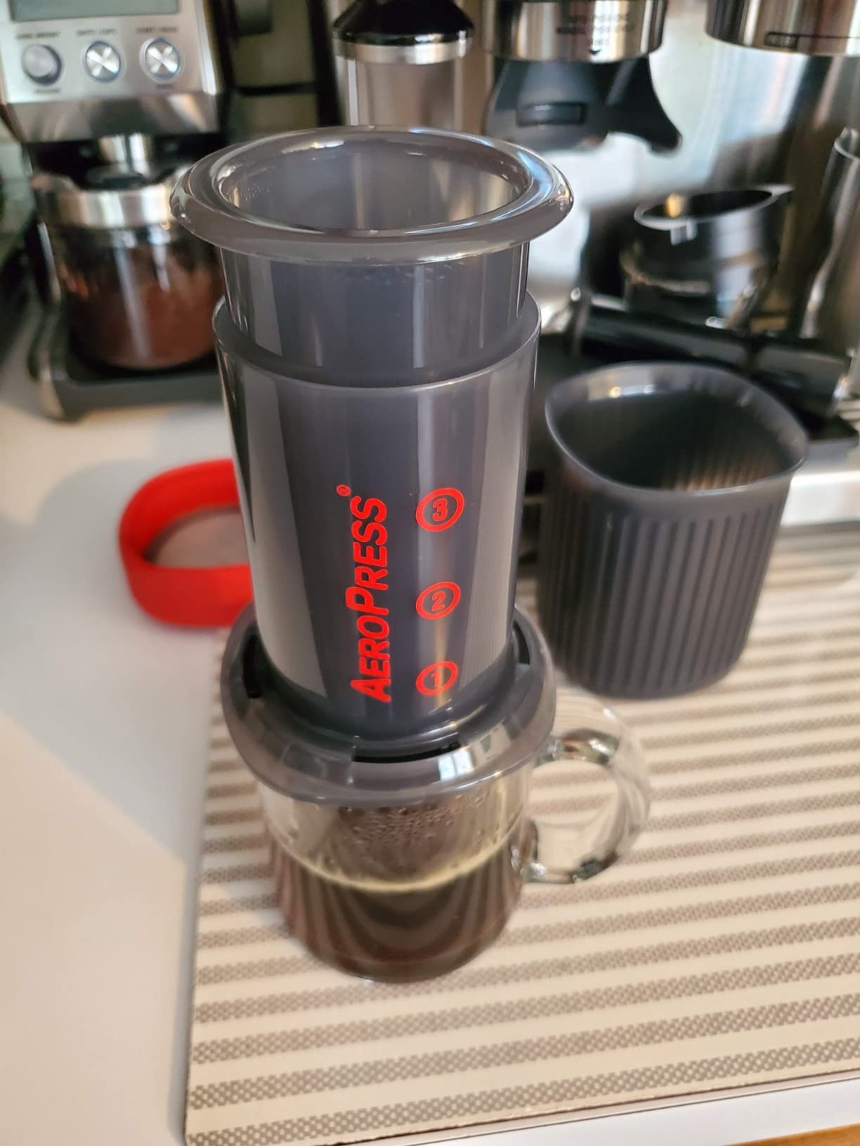 AeroPress Go Extra Small Portable Coffee Maker Kit | Travel, Hiking & Camping, All-in-One French Press, Pour-Over & Espresso Style Manual Brewer, 2 Min Brew customer photo 1