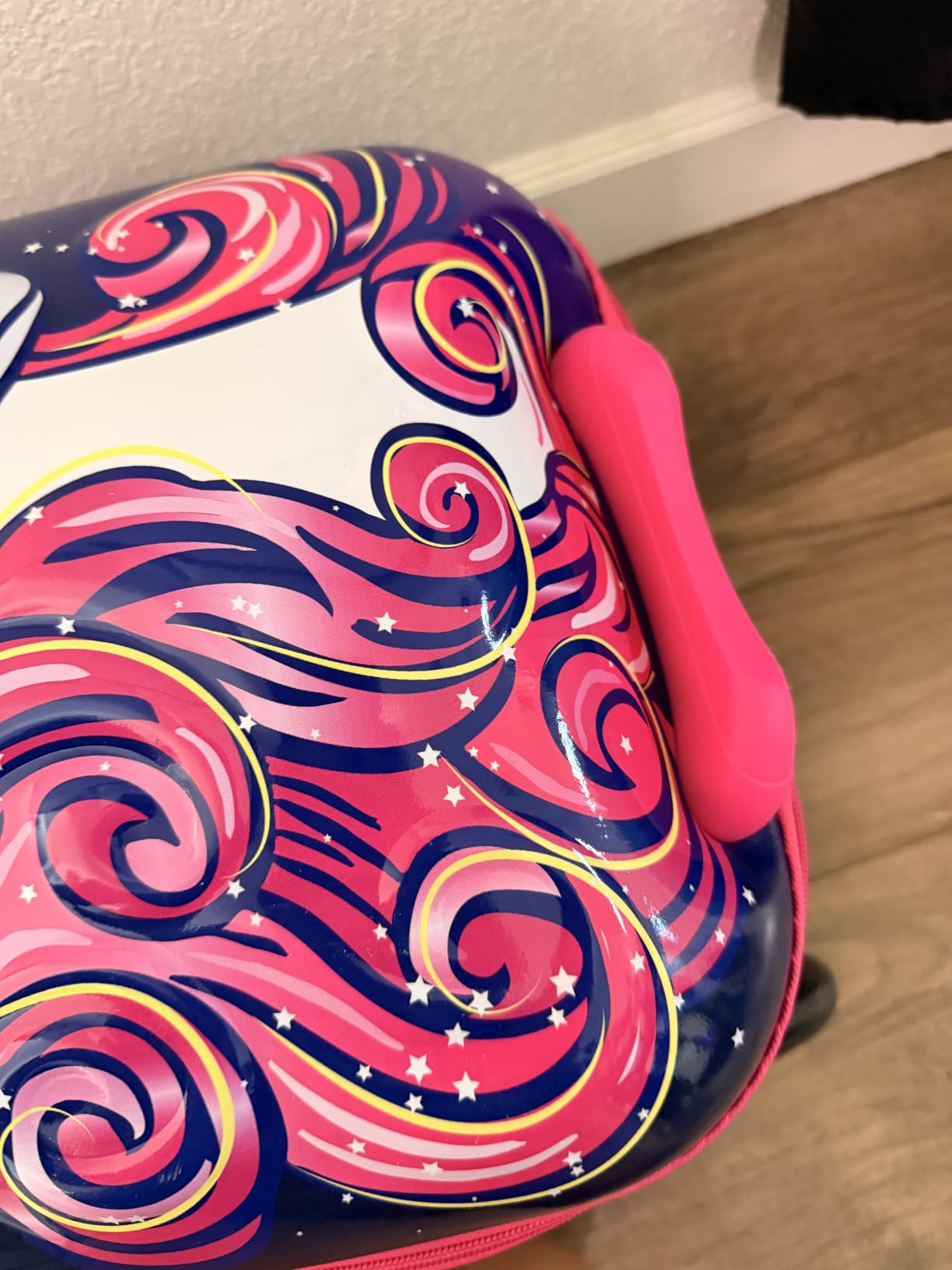 Girls Ride-On Scooter Suitcase, Foldable TSA Carry-On Luggage customer photo 2