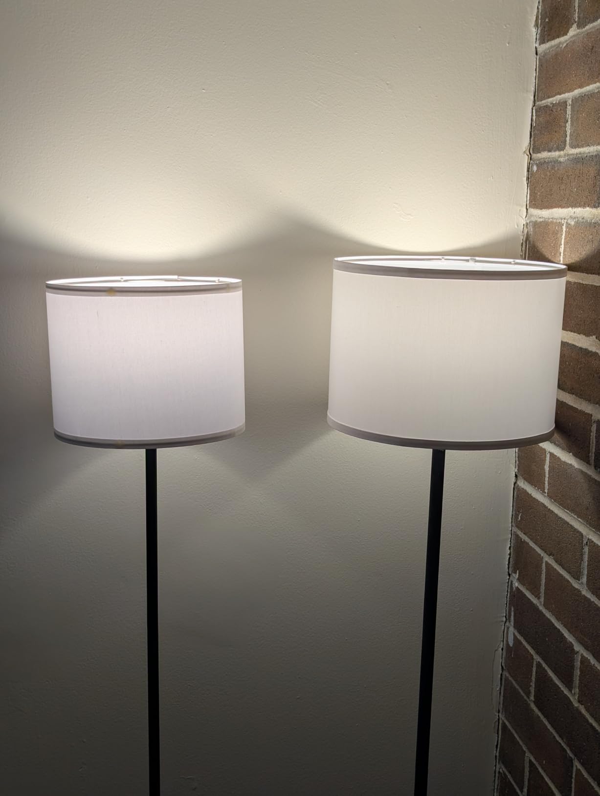 Modern Floor Lamp Simple Design with White Shade & Foot Pedal Switch, 60