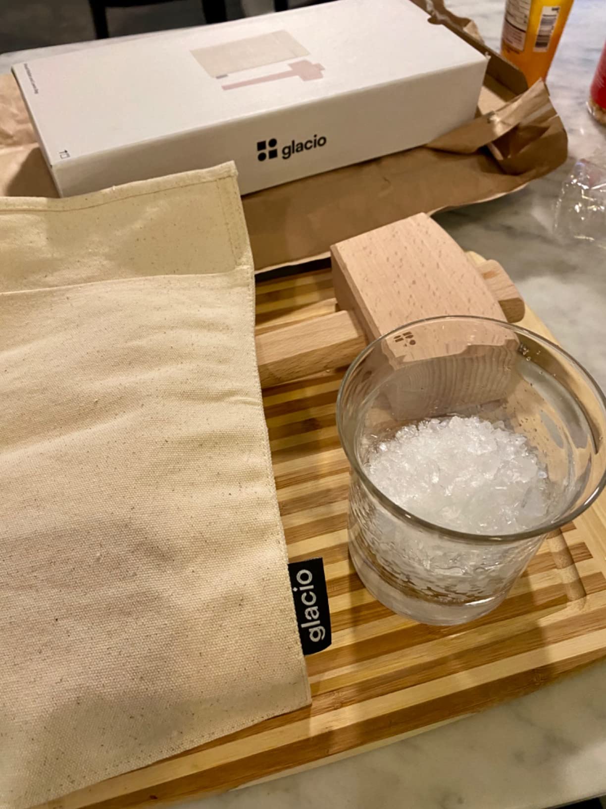 Ice Mallet and Lewis Bag Set, Wooden Hammer & Canvas Bag for Crushed Ice customer photo 2