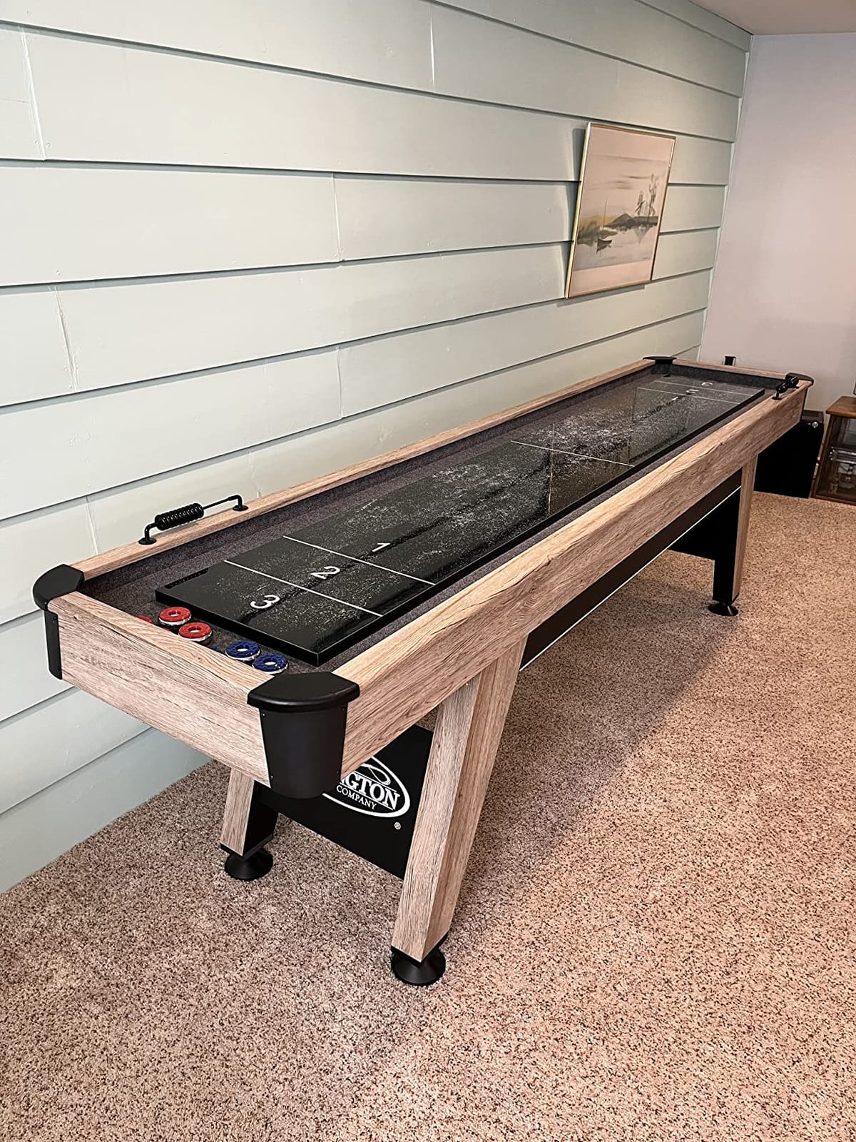 Barrington 9ft Shuffleboard Table with Scratch-Resistant Playfield and 8 Puck Set customer photo 1