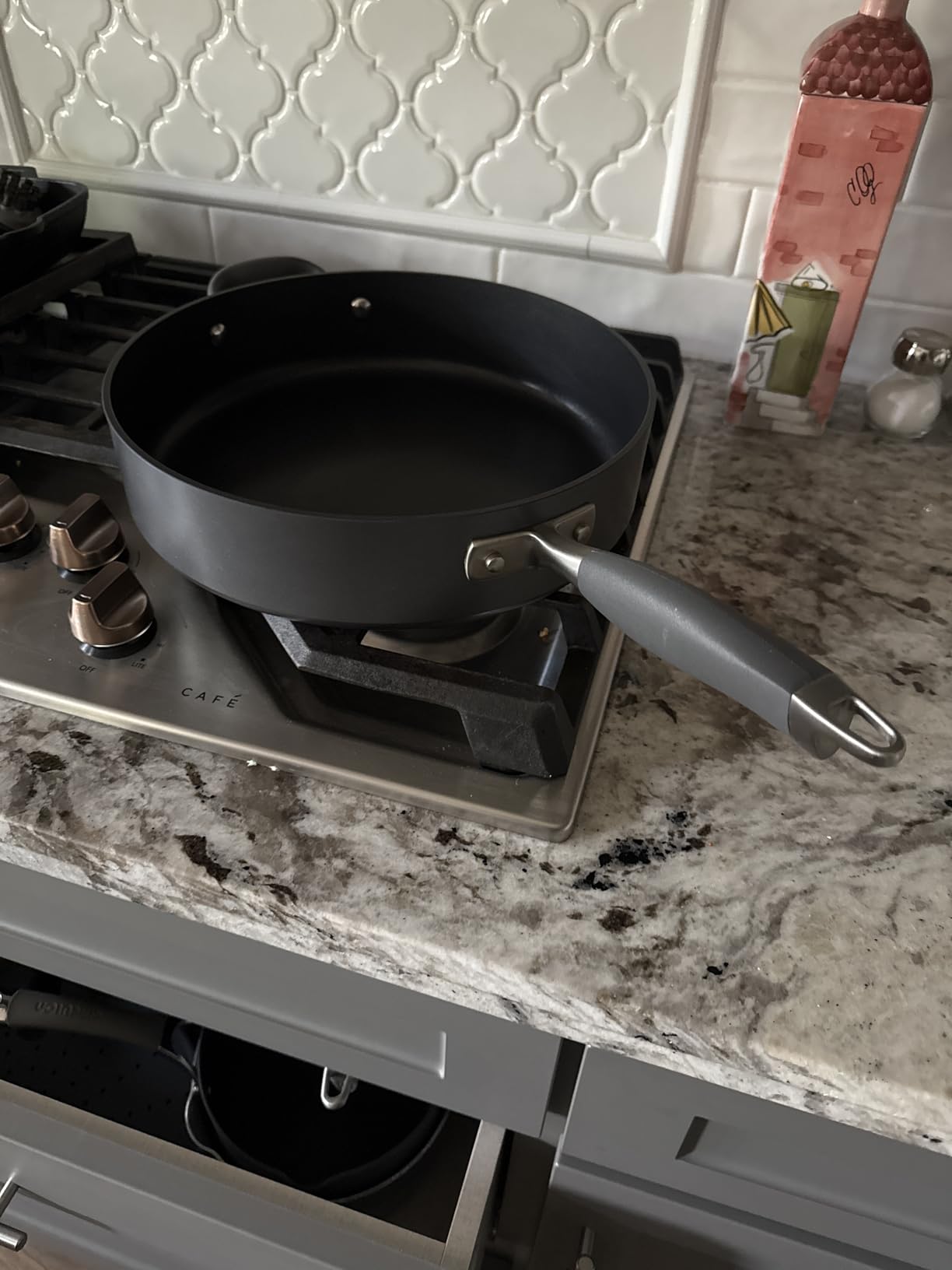 Anolon Advanced Home Hard Anodized Nonstick Frying Pan, 8.5 Inch - Small Non Stick Egg Pan, Durable Nonstick Skillet - Moonstone customer photo 1