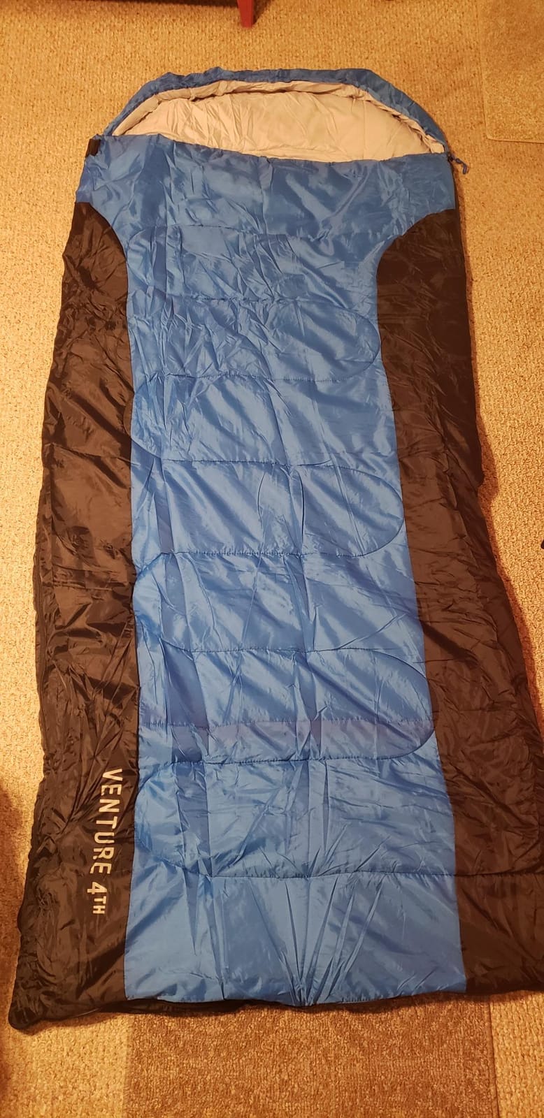VENTURE 4TH Backpacking Sleeping Bag for Camping - Single, XXL & Double | Water-resistant, breathable polyester. Compresses into included stuff sack for easy carry. Warm & Cold Weather Options. customer photo 2