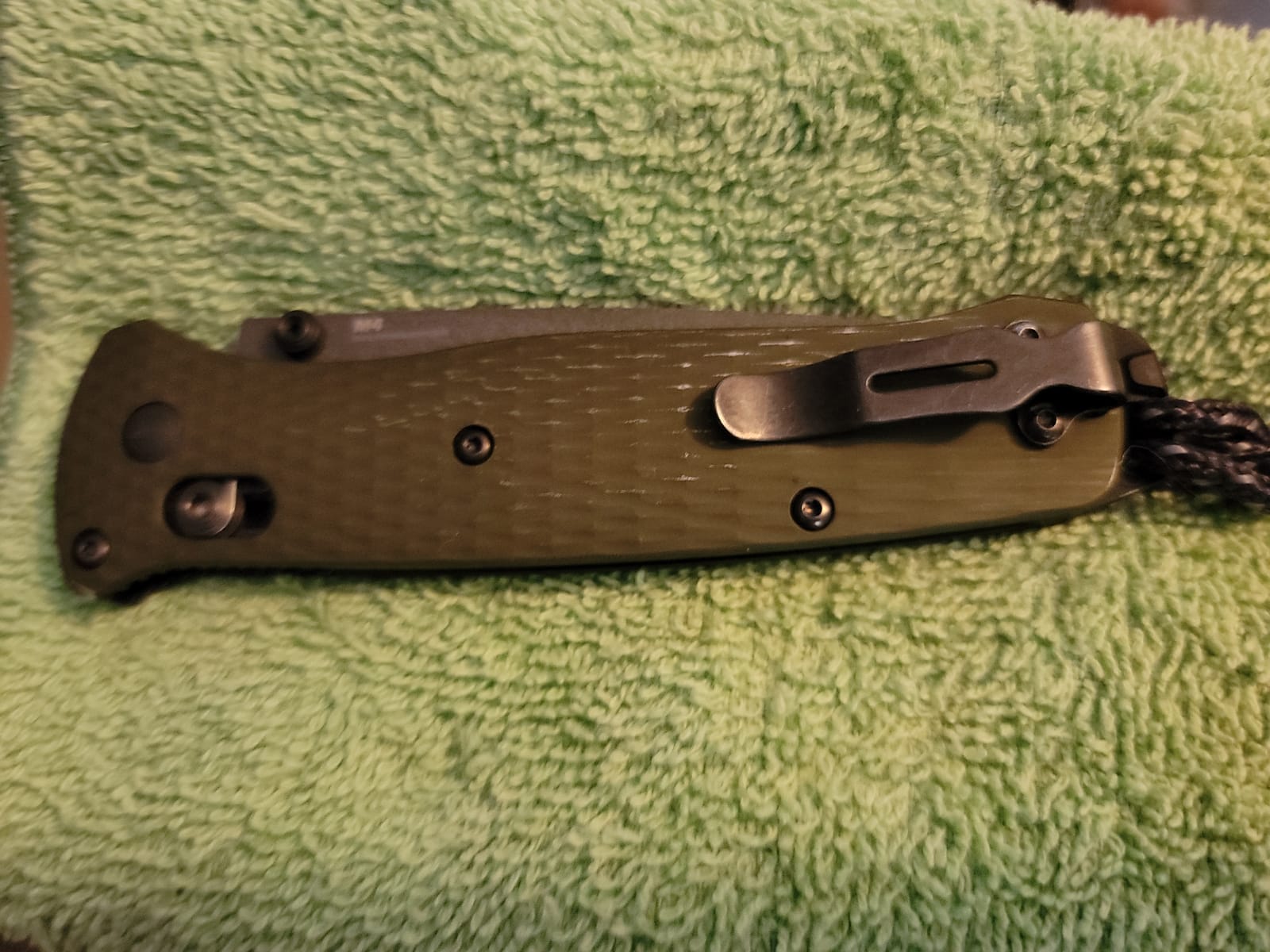 Benchmade Bailout Tactical Knife, M4 Steel Blade (537GY-1) | Woodland Green Aluminum handle, Tanto blade customer photo 2