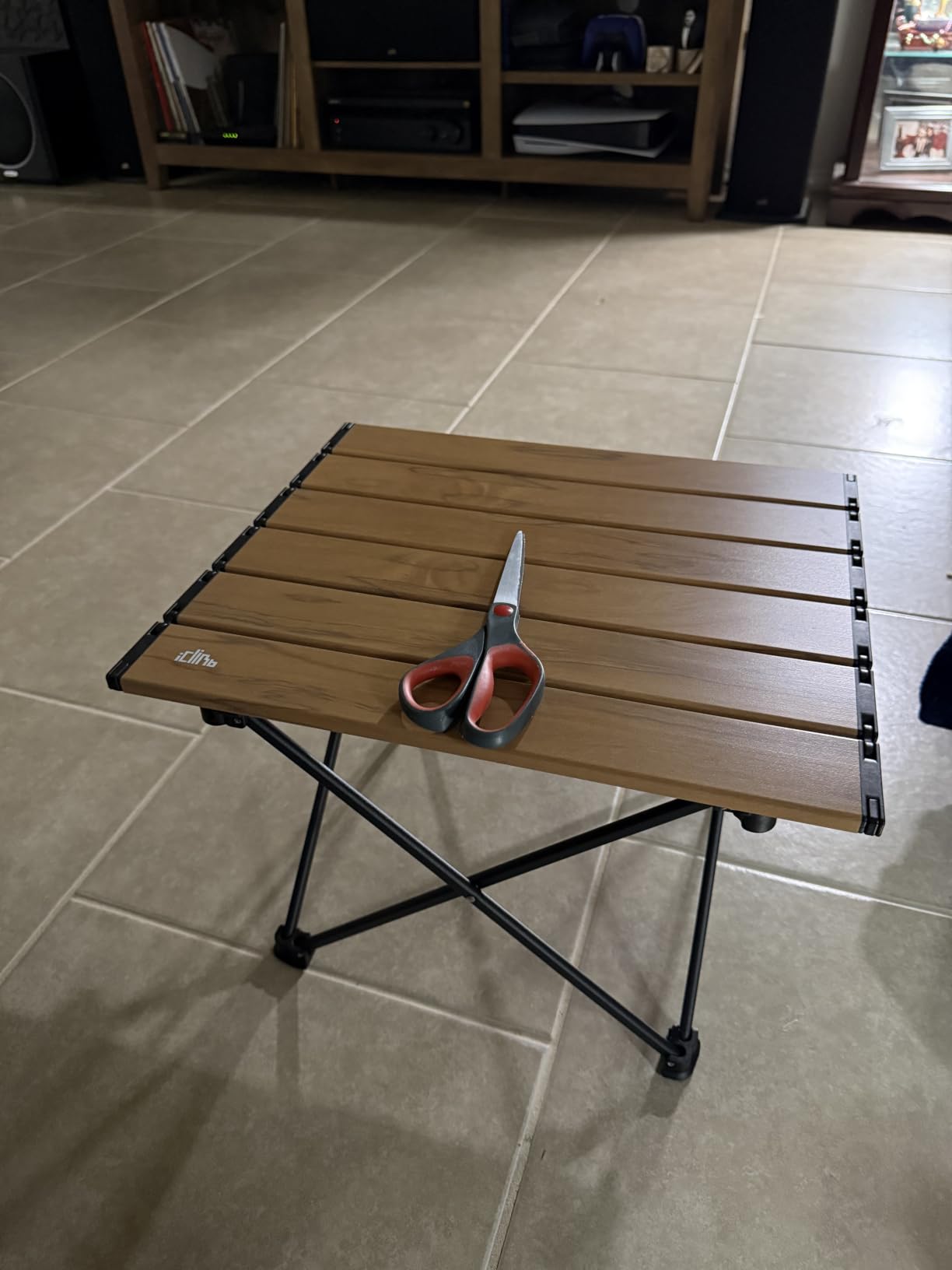 iClimb Ultralight Compact Camping Folding Table with Carry Bag (Black - S) customer photo 1