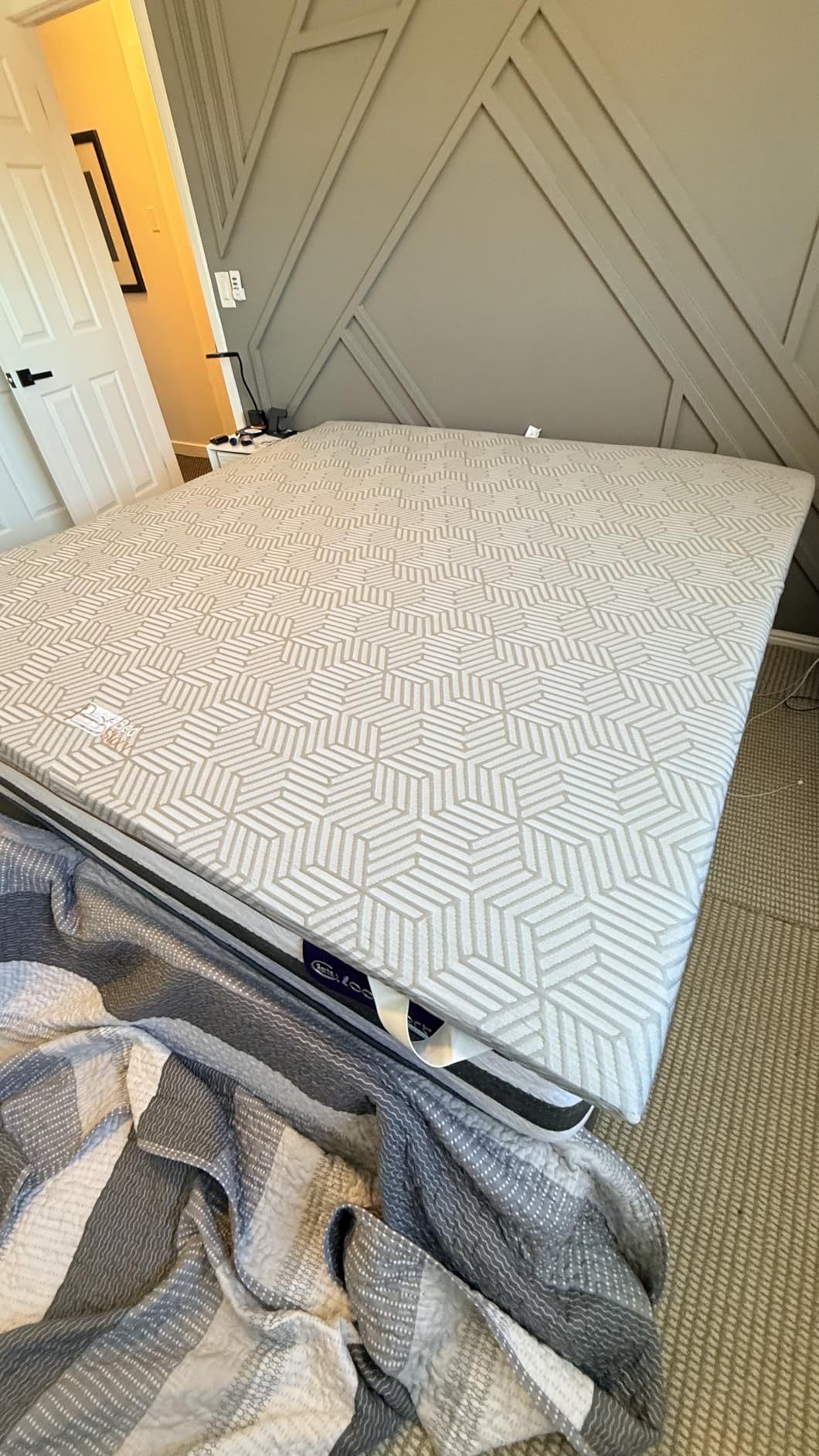 BedStory Firm Mattress Topper Queen - 3 Inch Hard Mattress Topper for Back Pain Relief - High Density Memory Foam, CertiPUR-US Certified customer photo 1