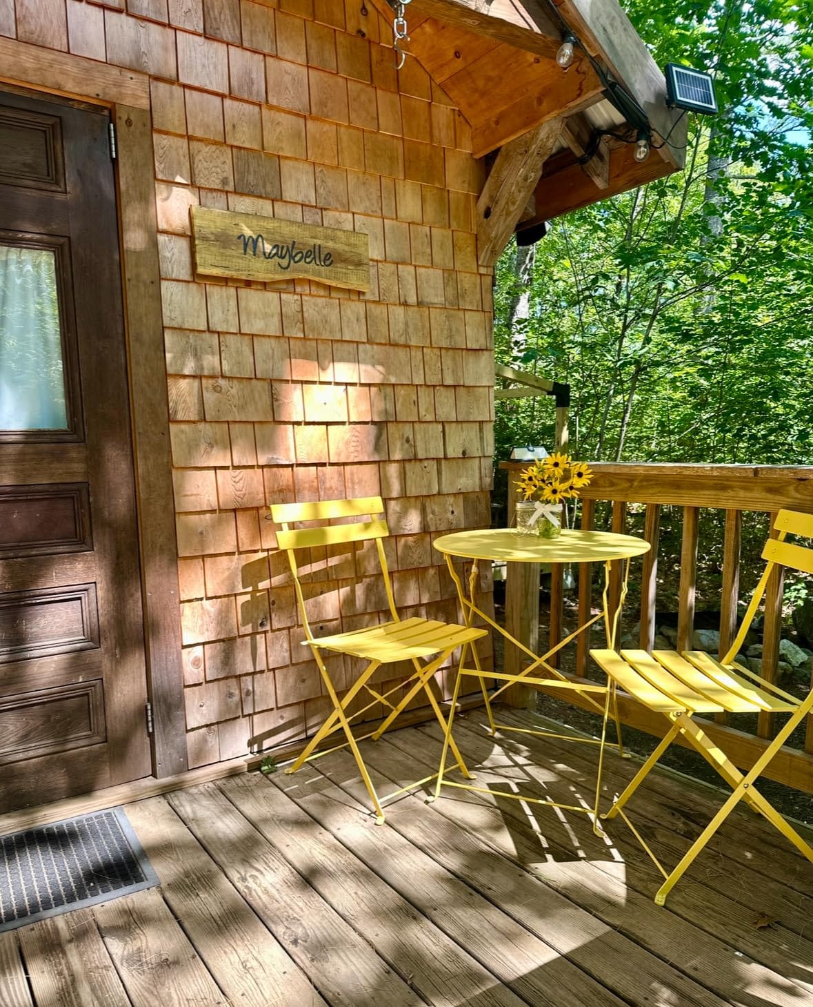 Grand patio 3-Piece Folding Patio Bistro Set Outdoor Porch Balcony, Yellow | Foldable 2 Chairs and 1 Table, Weather-Resistant Outdoor Indoor Conversation Set for Patio, Yard, Garden customer photo 1