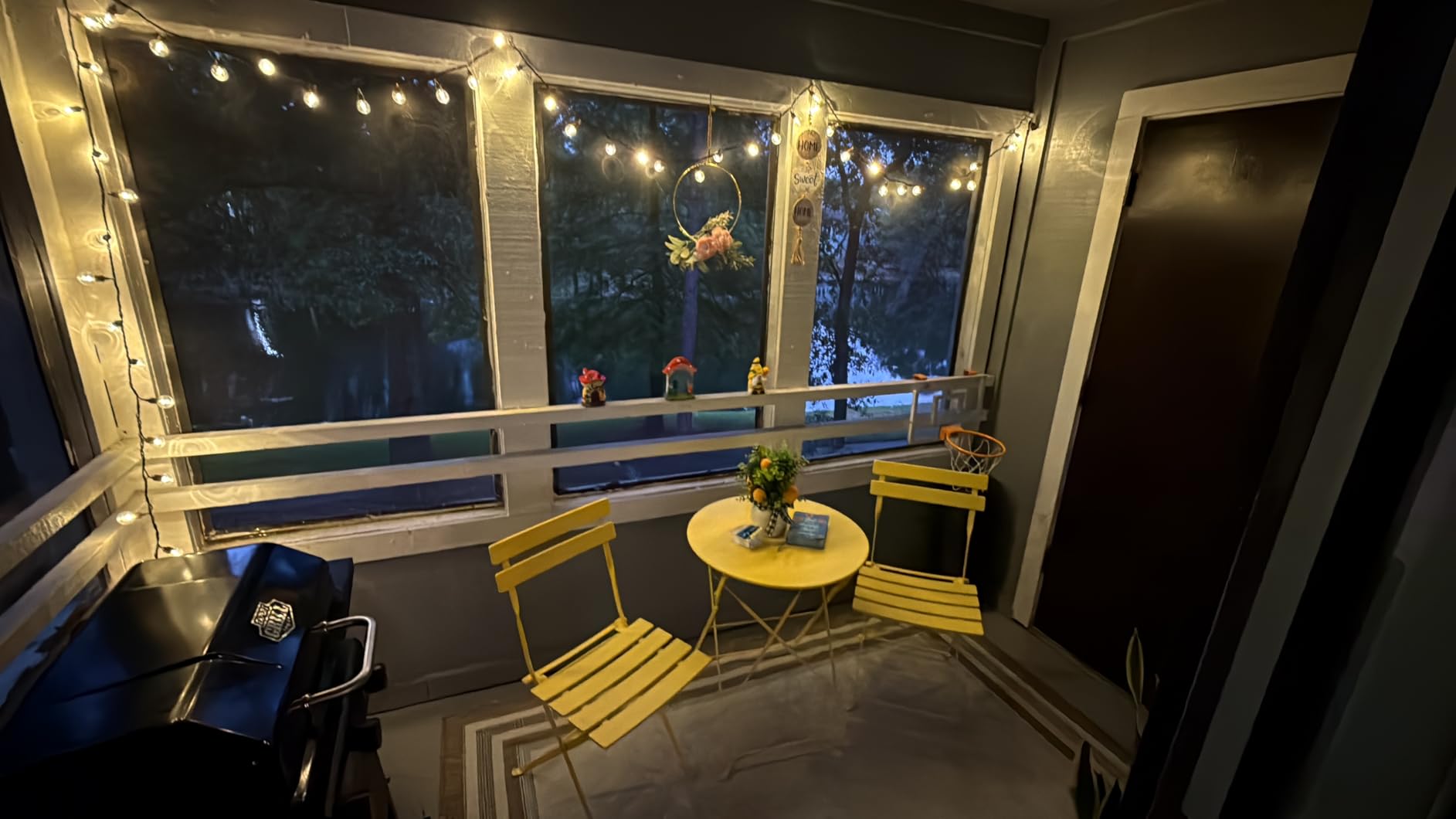 Grand patio 3-Piece Folding Patio Bistro Set Outdoor Porch Balcony, Yellow | Foldable 2 Chairs and 1 Table, Weather-Resistant Outdoor Indoor Conversation Set for Patio, Yard, Garden customer photo 2
