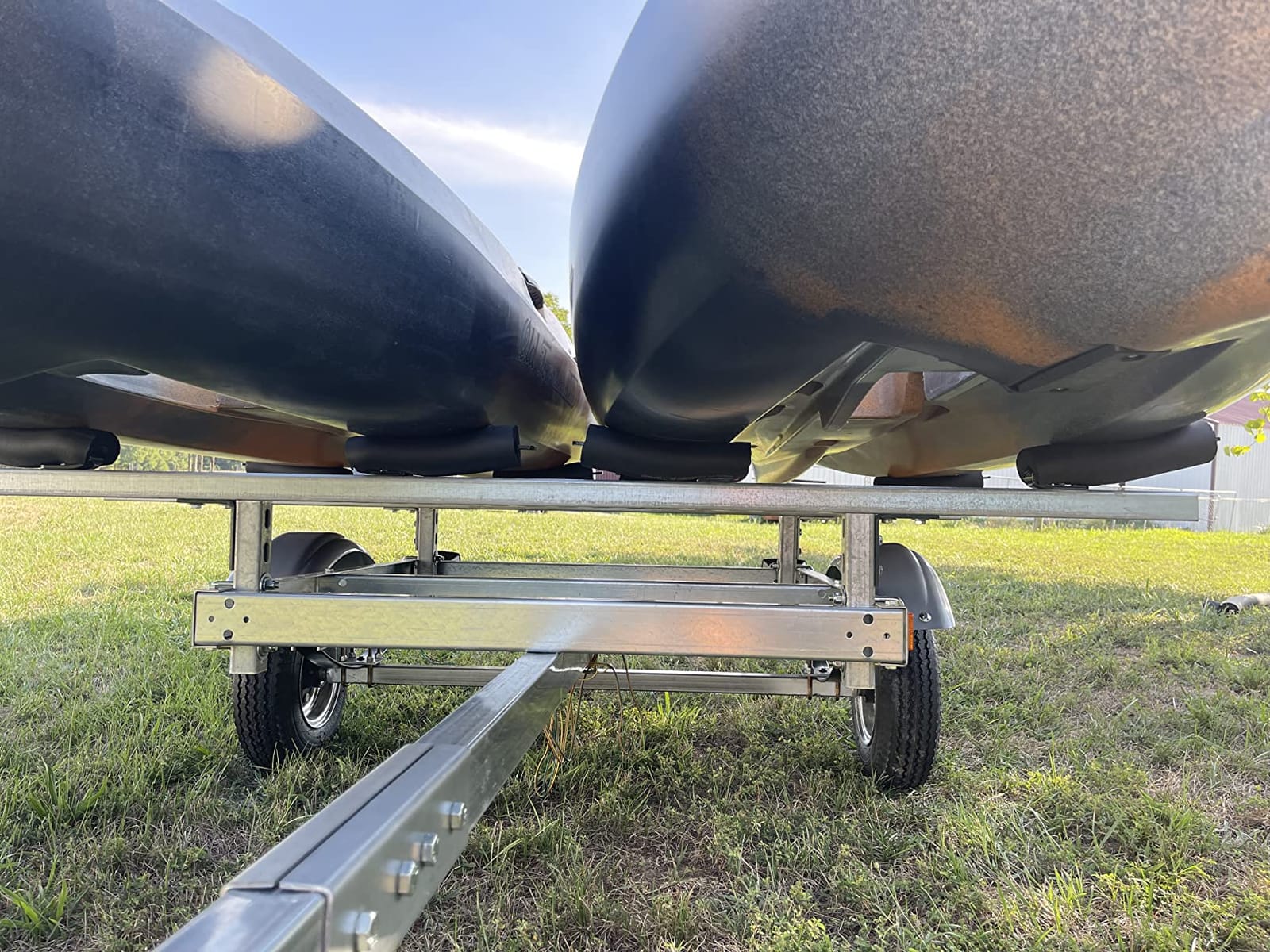Malone MPG586XV EcoLight 2 Kayak Trailer with 2 V-Rack Kayak Carriers | 14' / 400 lbs Capacity | Fully Submersible | Marine Grade Galvanized Steel Construction customer photo 2