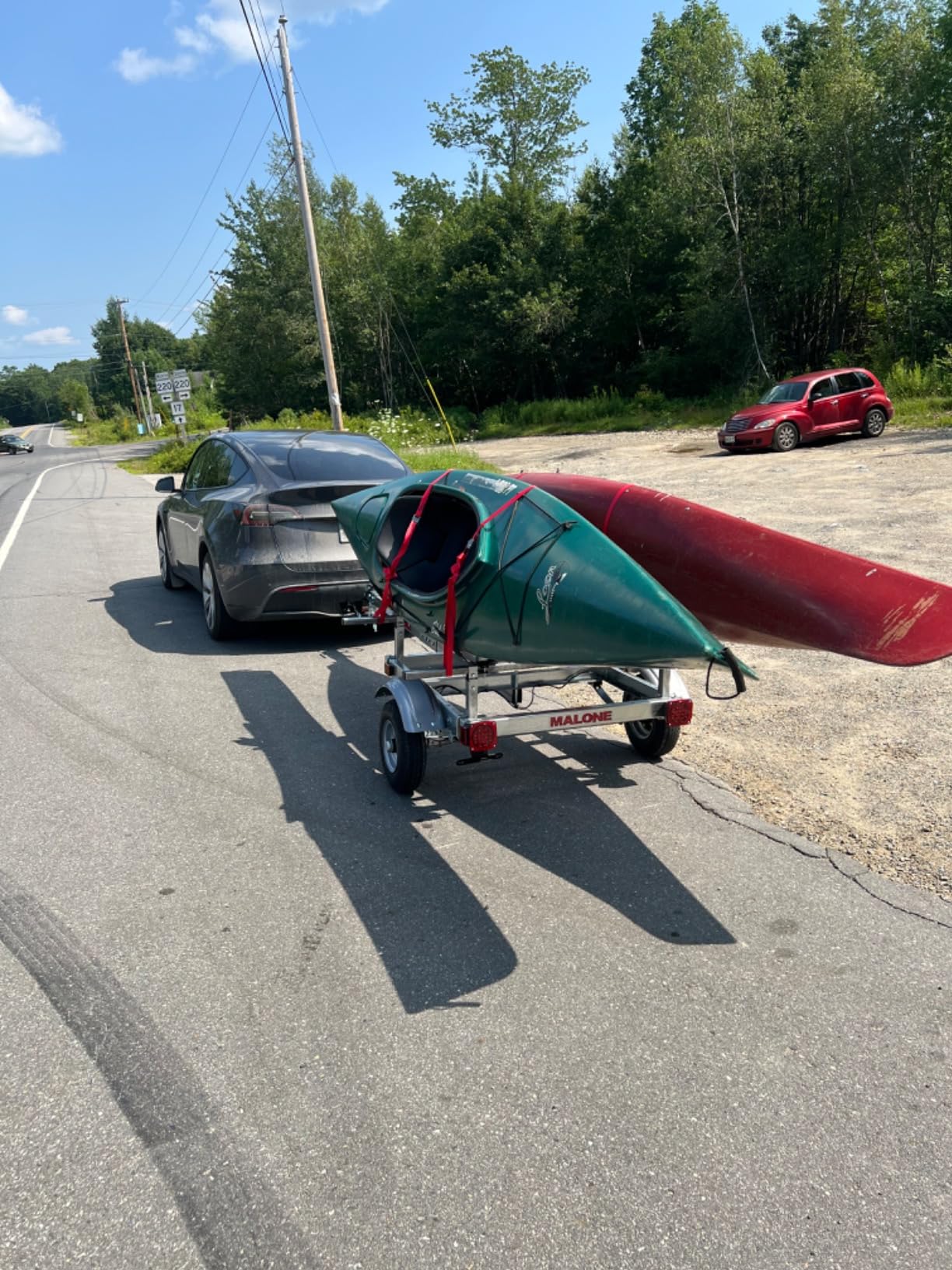 Malone MPG586XJ EcoLight 2 Kayak Trailer with 2 J-Rack Kayak Carriers | 14' / 400 lbs Capacity | Fully Submersible | Marine Grade Galvanized Steel Construction customer photo 2