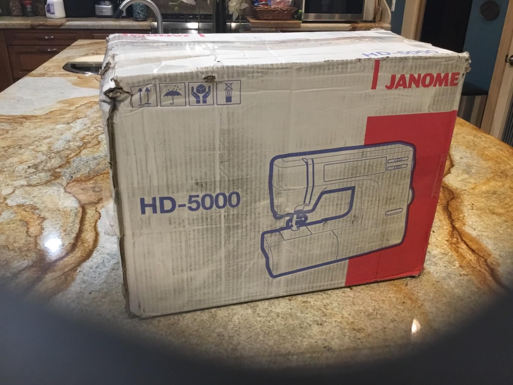 Janome HD5000 Heavy-Duty Sewing Machine with Accessories and Cover, Upholstery customer photo 1