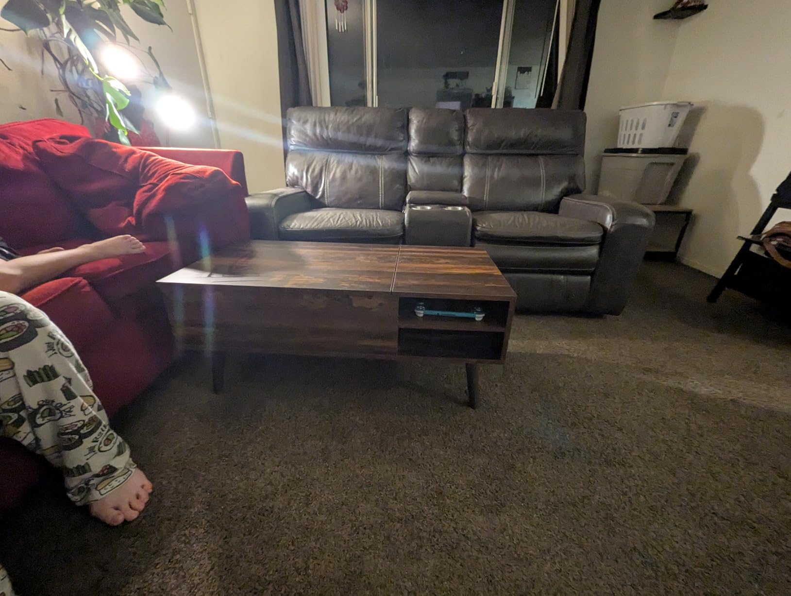 WLIVE Lift Top Coffee Table with Hidden Storage, Adjustable Shelf, Brown | Mid Century Modern Wooden Coffee Table, for Dining/Living Rooms/Offices; 39.4