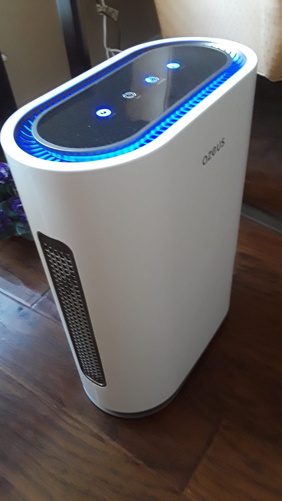 AZEUS Air Purifier for Wildfire Smoke, UV-C HEPA for Home Large Room, White, HEPA captures 99.97% ash, PM2.5 & pet dander, smoke filter, Ionic, Covers 2160 sq ft, Smart sensor, Quiet mode, Filter alert customer photo 1