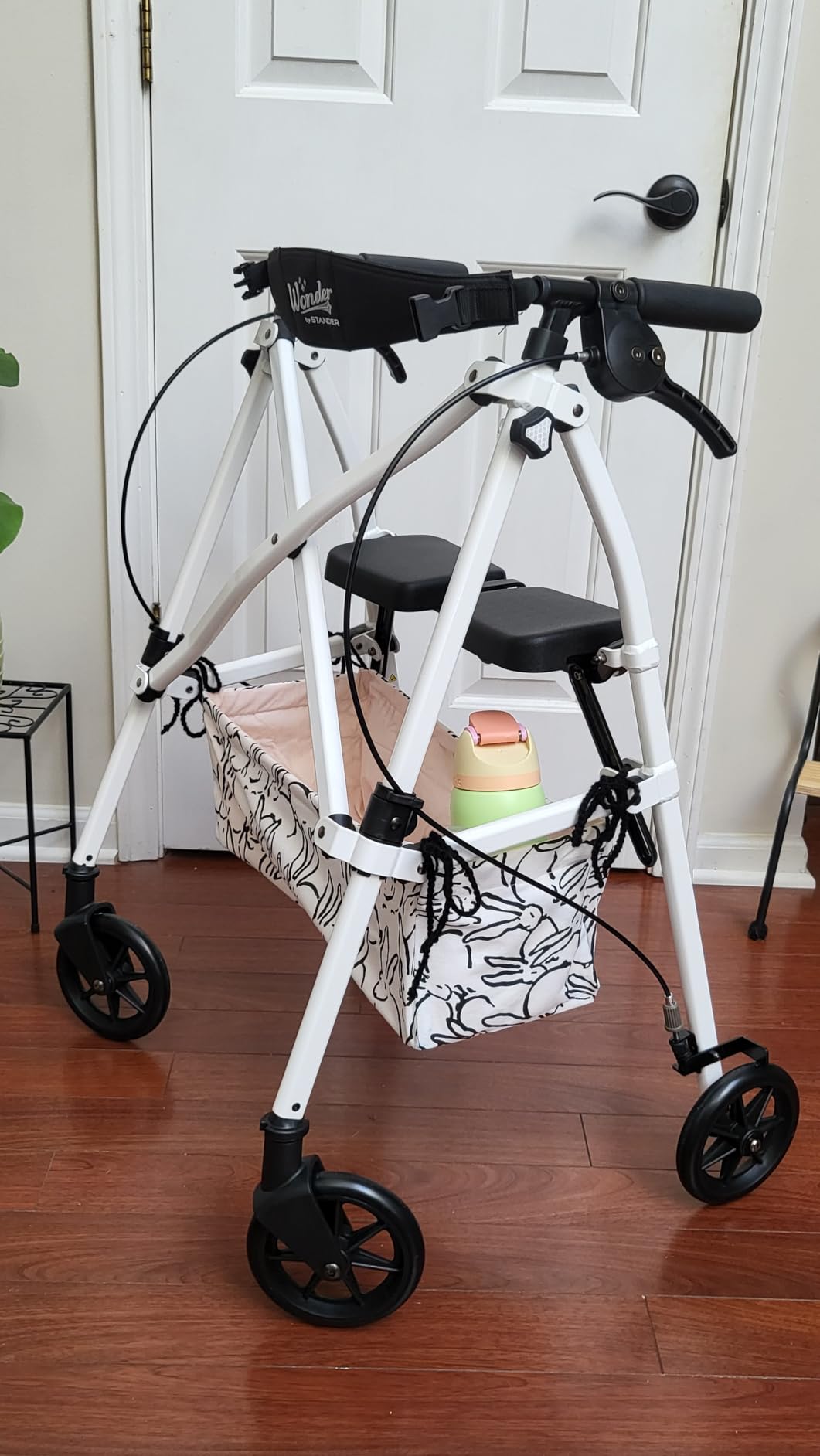 Stander Space Saver Rollator, Lightweight Folding Rolling Walker with Seat for Seniors & Adults, 4-Wheel Mobility Aid with 6-inch Wheels, Locking Brakes & Padded Seat with Backrest, Cobalt Blue customer photo 1