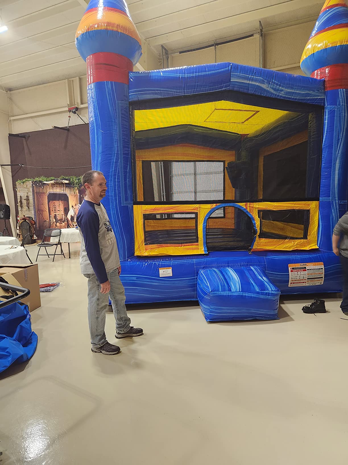 JumpOrange 13'x13'x16' Melting Arctic Bounce House with Blower & Basketball Hoop; 15oz Commercial Grade PVC Vinyl, Inflatable Jumper for Kids and Adults, Rental Use, Indoor & Outdoor Play customer photo 1