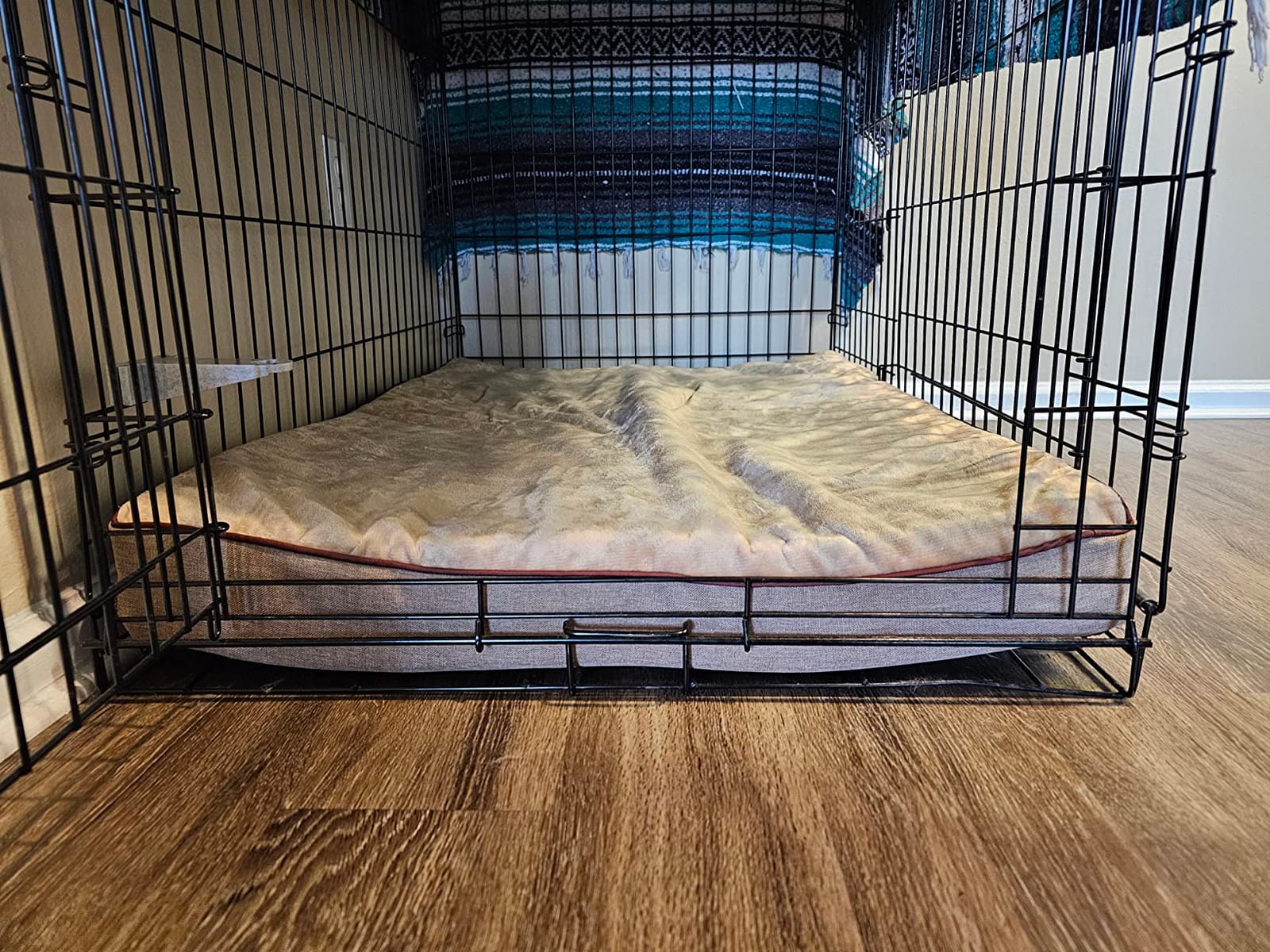 Bedsure Memory Foam Dog Beds Large Sized Dog, Orthopedic Crate Pads, 35x22 | Dual-layer Foam Mat for Optimal Support, Comfy Plush Flannel Fleece Pet Pillow, Removable Washable Cover, Nonslip Bottom, Grey customer photo 2