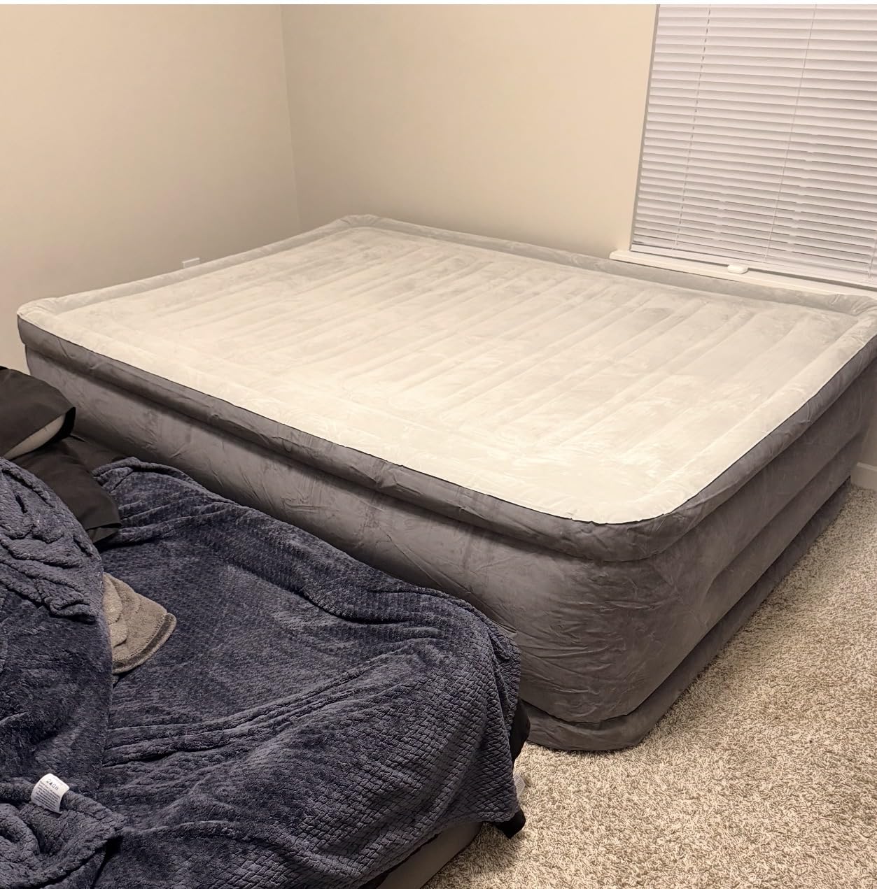 Intex 64417ED 22in Queen Dura-Beam Comfort Plush High-Rise Inflatable Air Mattress with Built in Pump for Travel and Camping, 600lb Weight Capacity customer photo 2