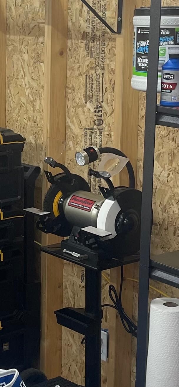 BUCKTOOL 8 Low Speed Bench Grinder with 1750RPM and CBN Wheel Compatibility customer photo 2