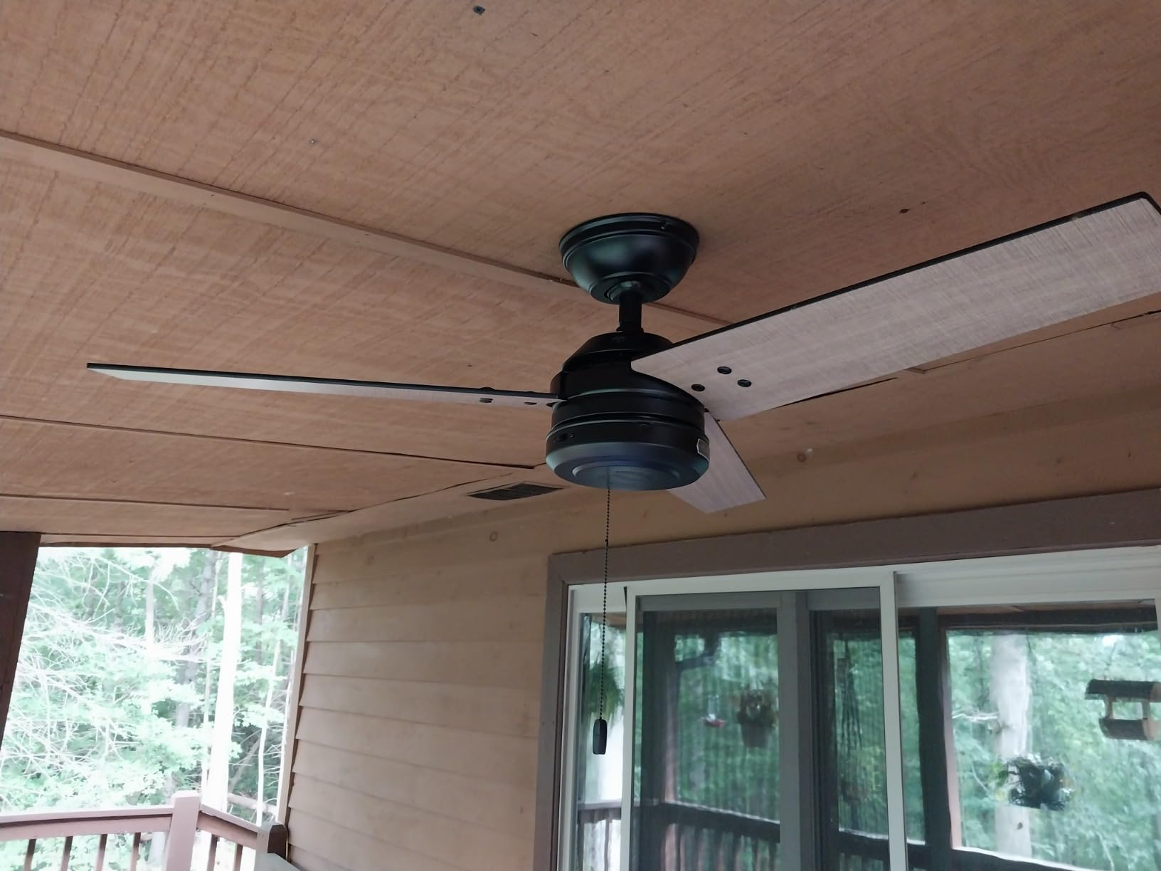 Hunter Cassius Outdoor Indoor Ceiling Fan, 44 inch, Matte Black, No Light, 3 Blades, Pull Chain customer photo 2