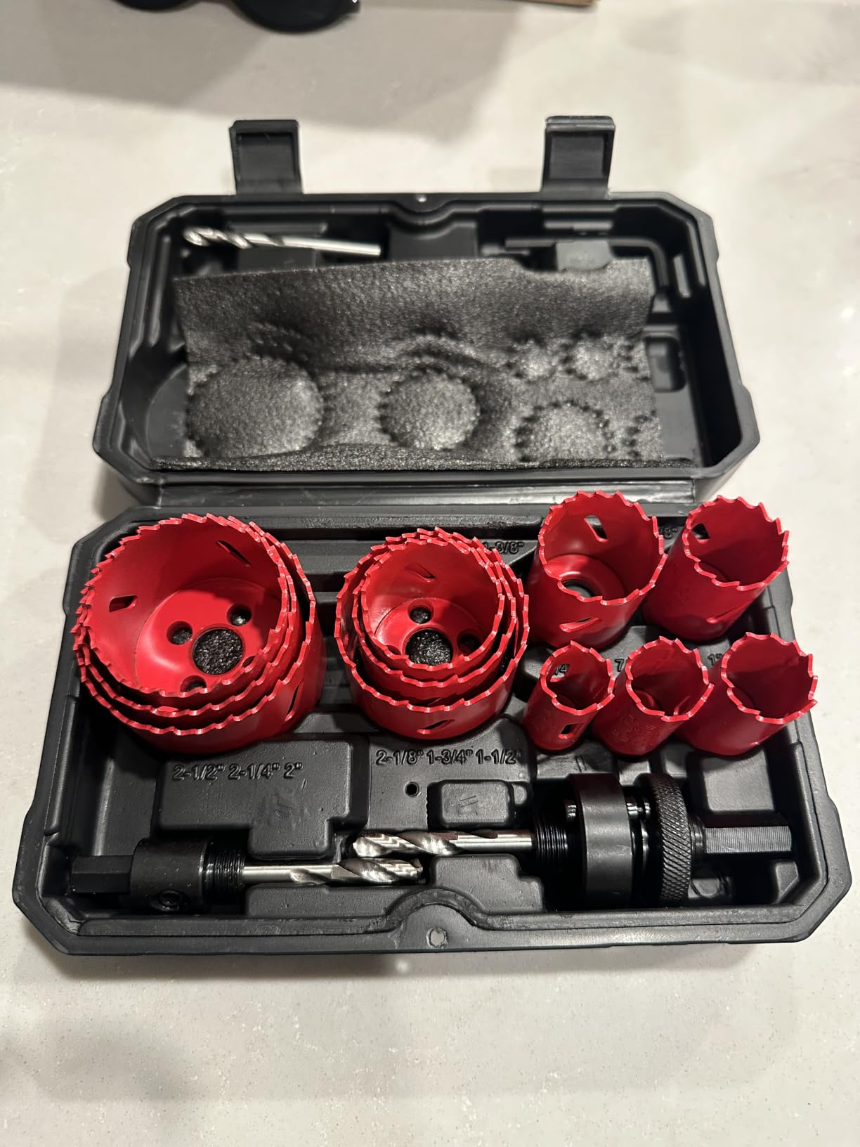 HYCHIKA Bi-Metal Hole Saw Kit, 17 Pcs High Speed Steel 3/4