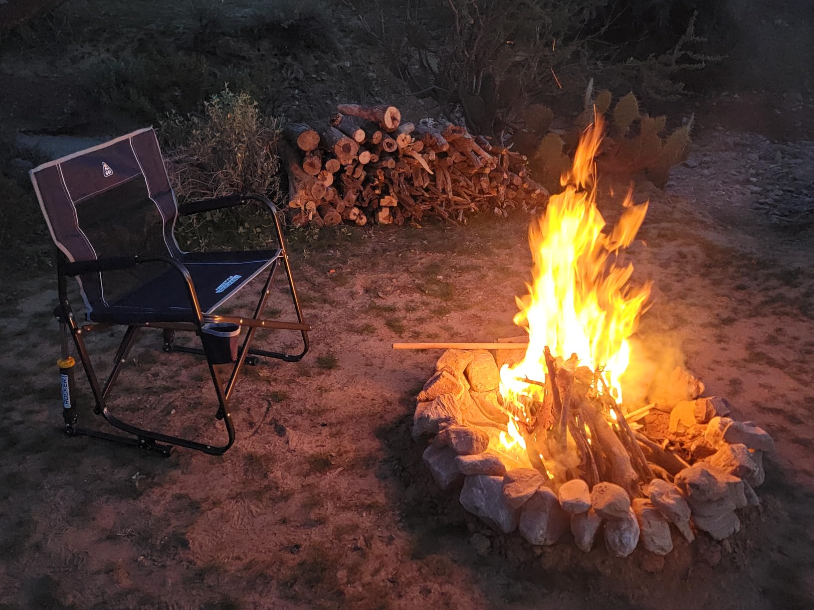 GCI Outdoor Freestyle Rocker Portable Rocking Chair & Outdoor Camping Chair, Black customer photo 1