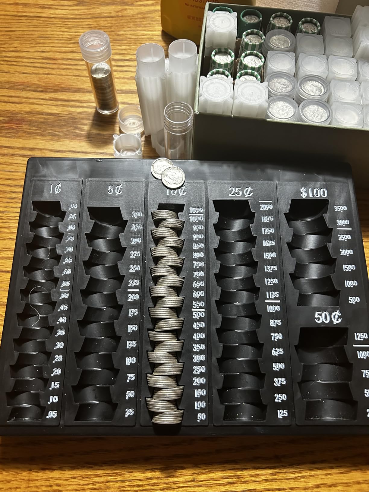 BankSupplies Self Counting Coin Tray Six Denomination Loose Change Organizer Non Slip Coin Counter customer photo 1