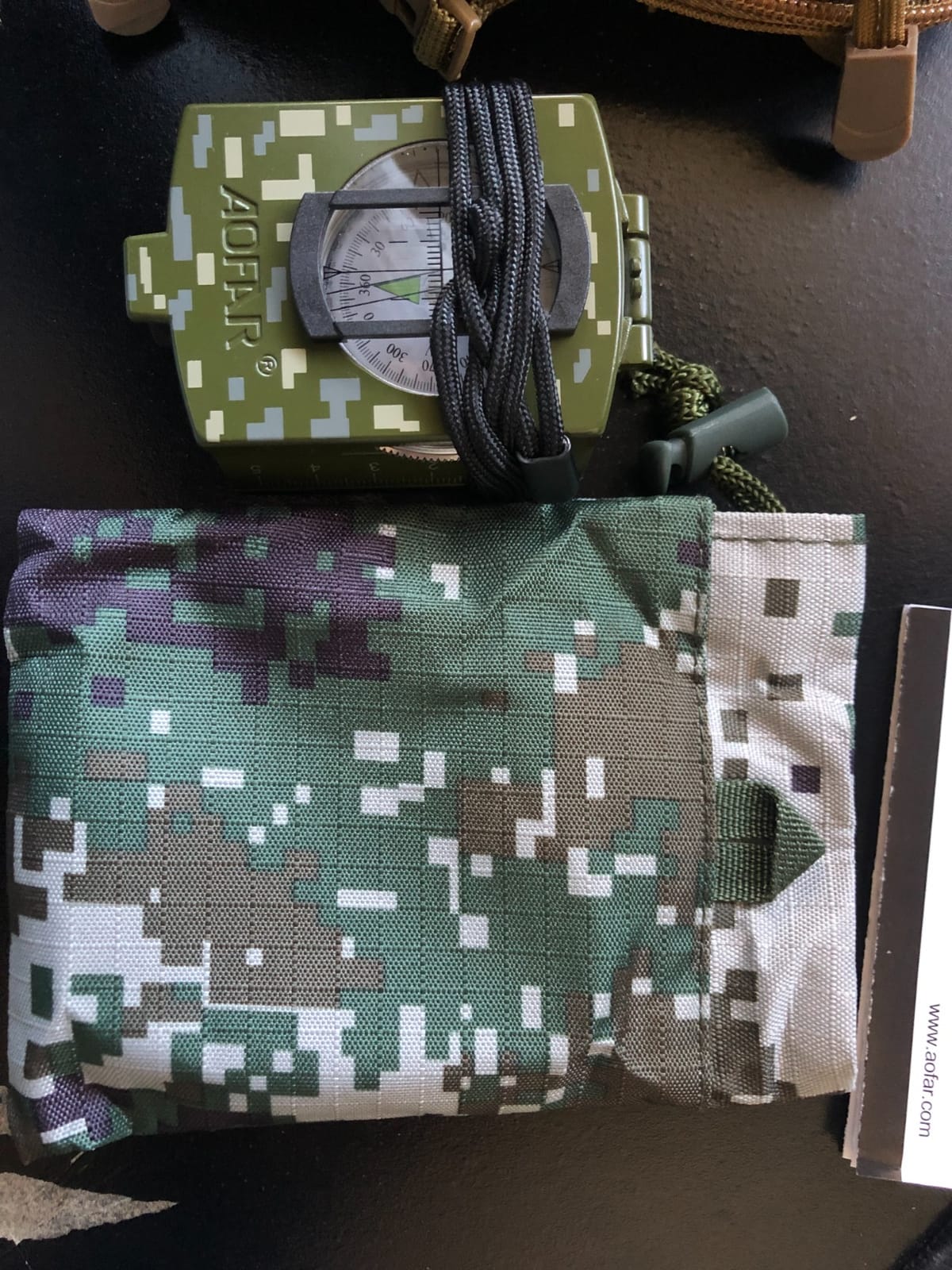 AOFAR Military Compass, AF-4580 Lensatic Sighting, Waterproof and Shakeproof with Map Measurer Distance Calculator, Pouch for Camping, Hiking customer photo 1