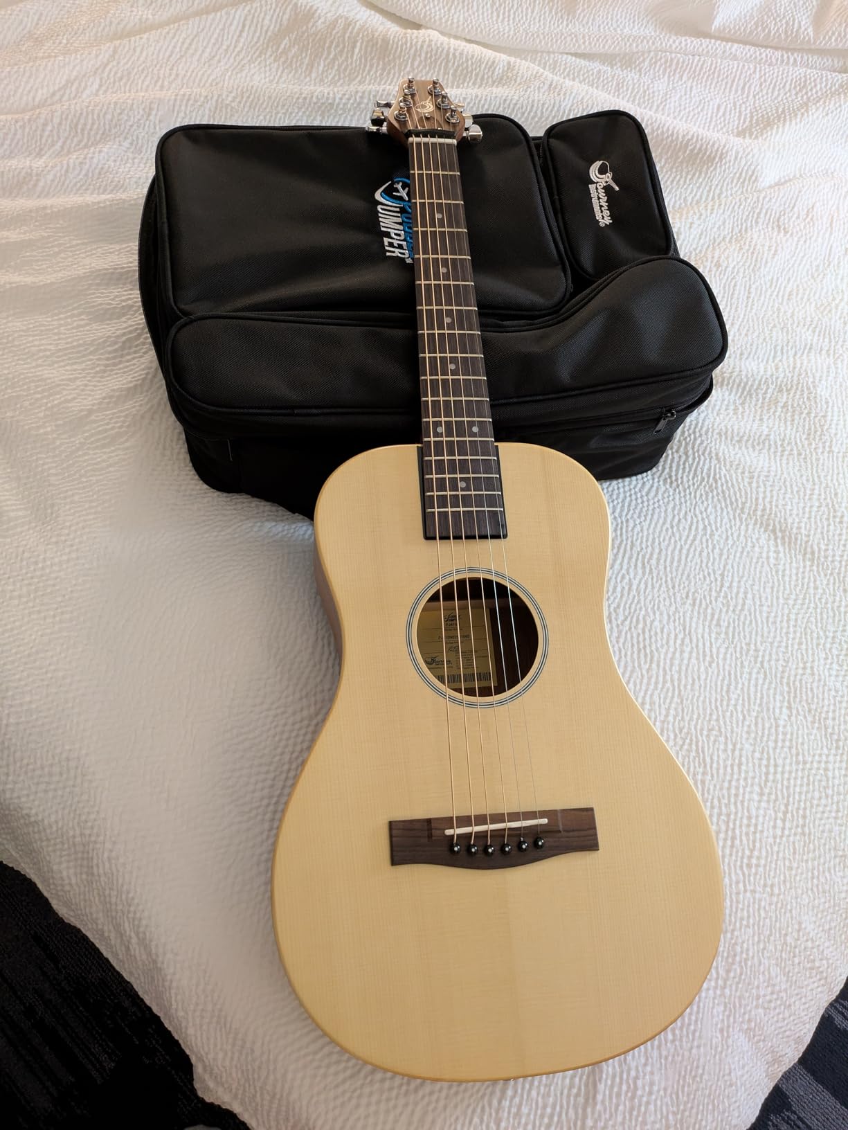 Journey Instruments Solid Sitka Acoustic Collapsible Travel Guitar PJ410N | Traveling Acoustic Guitar with Collapsible Patented System, Portable Backpack Case (African Mahogany) customer photo 2