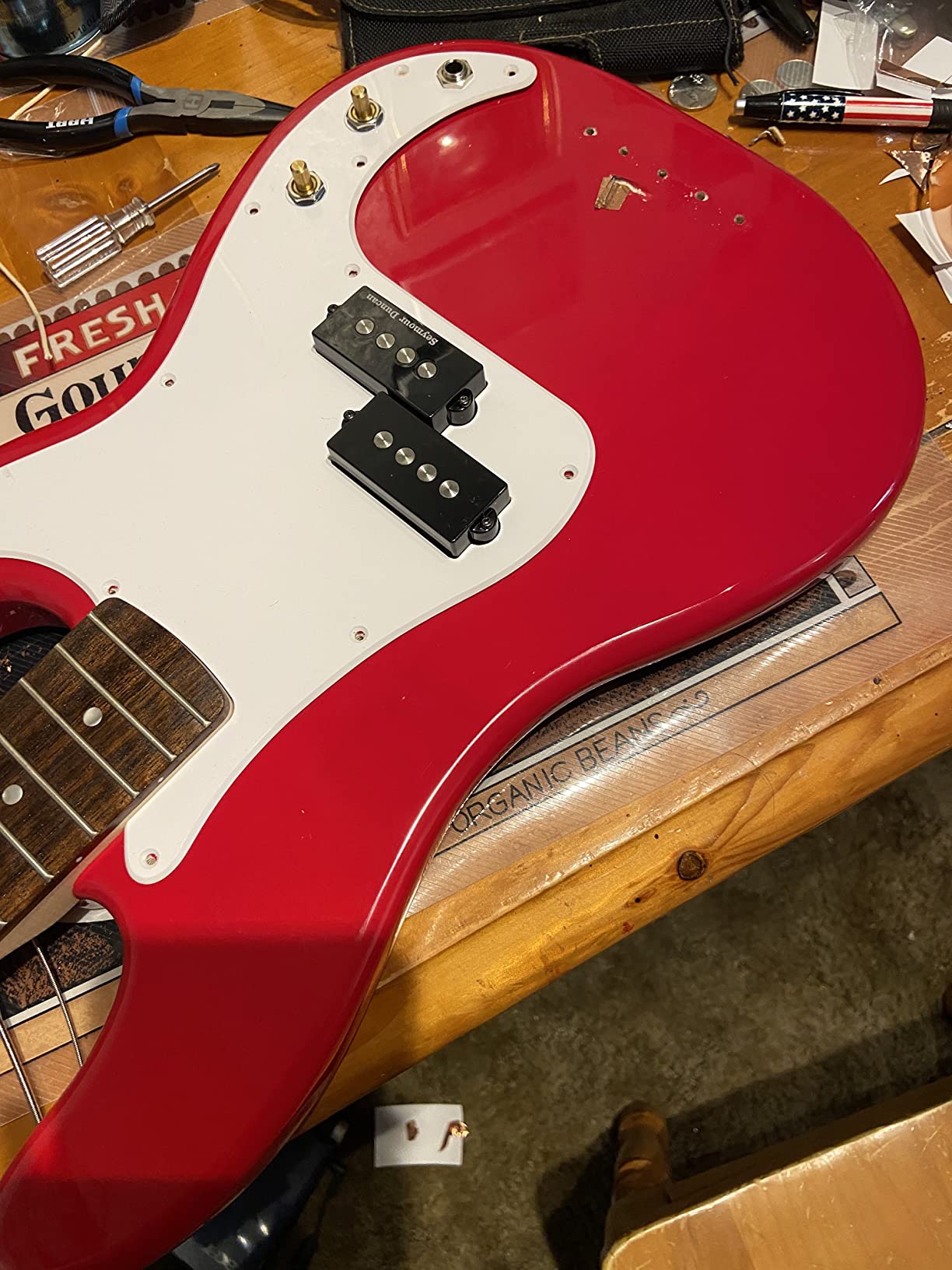 Fender Mini Precision Bass Guitar, Short Scale, 3/4 Size, Dakota Red customer photo 1