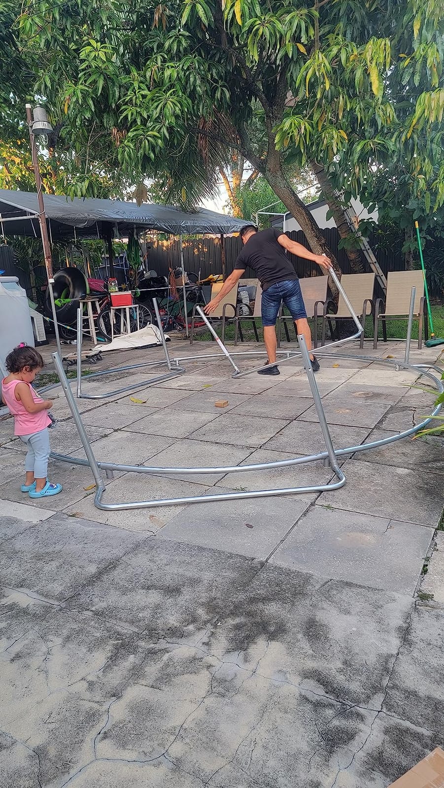 SereneLife Trampoline Outdoor 10FT 12FT 14FT with Enclosure Net, Ladder and Anti-Rust Coating - ASTM Approved Recreational Trampolines - Heavy Duty Yard Trampolines for Kids and Adults customer photo 2