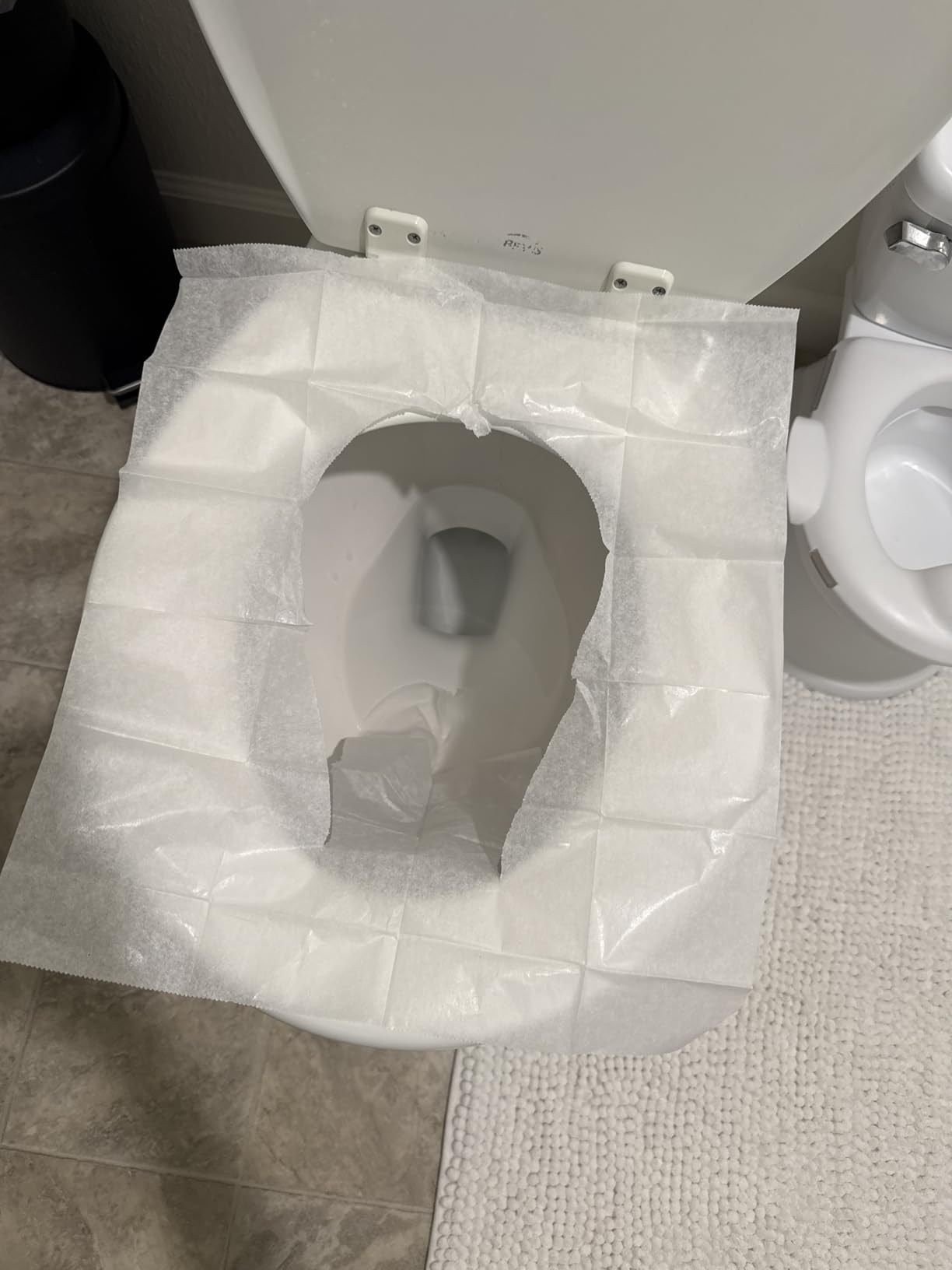 Toilet Seat Cover Paper Flushable (50 Pack) - XL for Adults and Kids Potty Training, 100% Biodegradable Travel Supplies Essentials for Public Restrooms, Airplane, Camping, Festivals customer photo 1